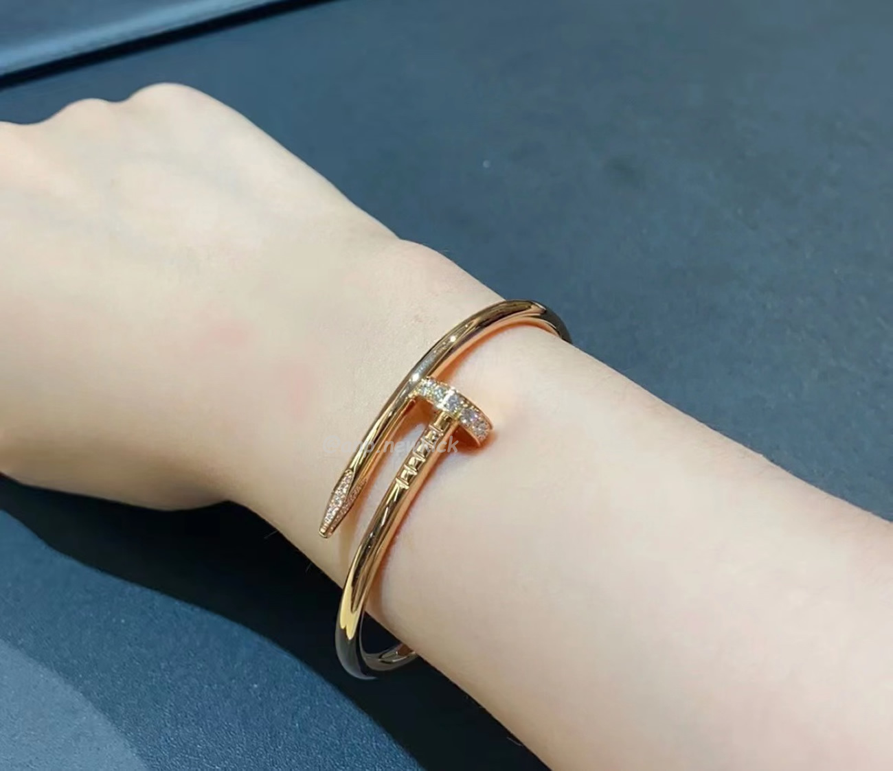 Cartier Rose Gold Silver Diamond Juste Un Clou Bracelet Size 16 B6048516 (2) - www.newkick.vip Cartier Rose Gold Silver Diamond Juste Un Clou Bracelet Size 16 B6048516 (2) - www.newkick.vip