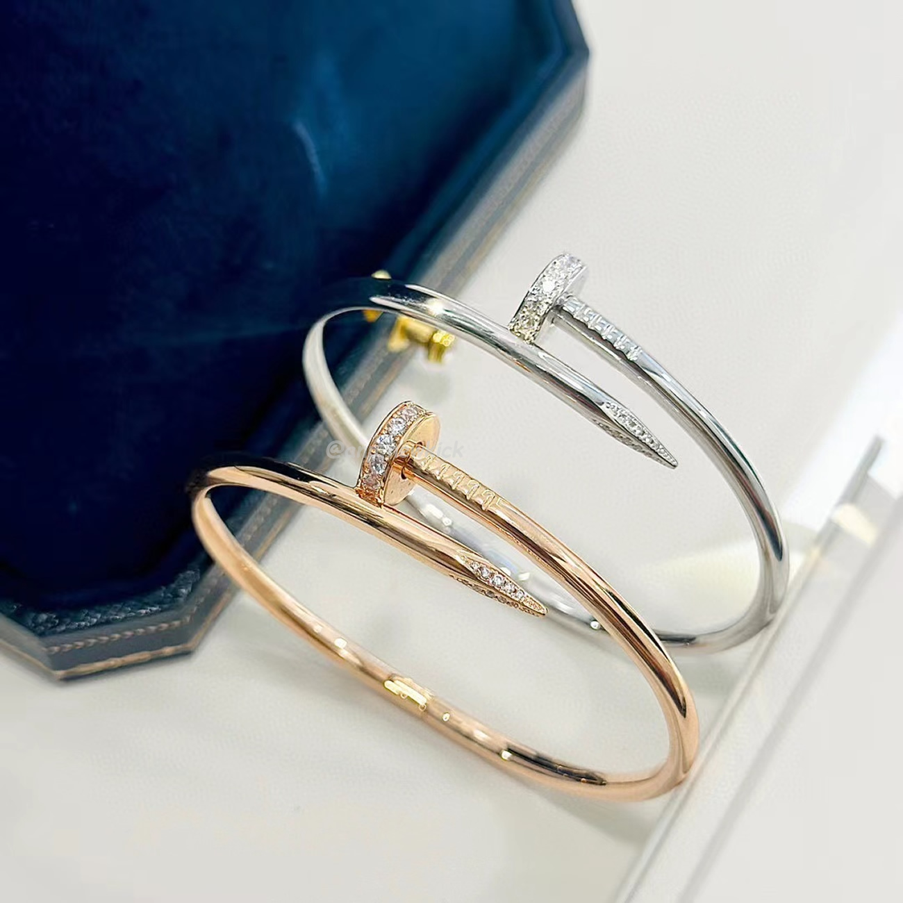 Cartier Rose Gold Silver Diamond Juste Un Clou Bracelet Size 16 B6048516 (5) - www.newkick.vip Cartier Rose Gold Silver Diamond Juste Un Clou Bracelet Size 16 B6048516 (5) - www.newkick.vip
