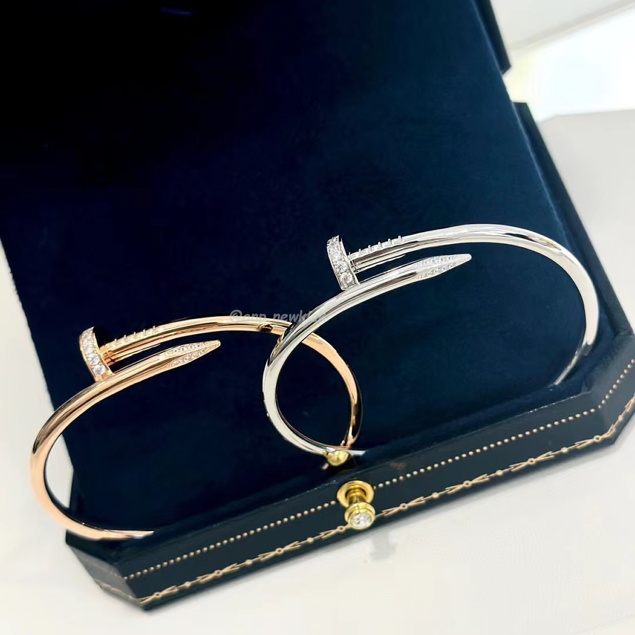 Cartier Rose Gold Silver Diamond Juste Un Clou Bracelet Size 16 B6048516 (7) - www.newkick.vip Cartier Rose Gold Silver Diamond Juste Un Clou Bracelet Size 16 B6048516 (7) - www.newkick.vip