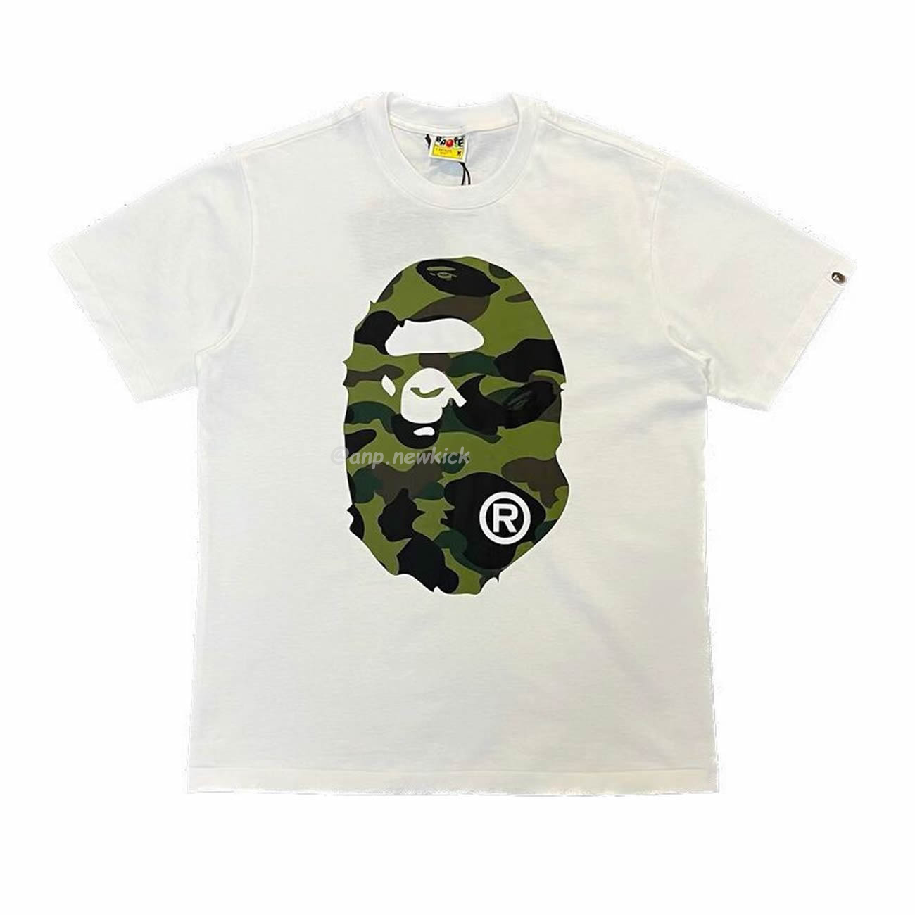 Bape Color Camo Big Ape Head Tee White Black White Green (20) - www.newkick.org Bape Color Camo Big Ape Head Tee White Black White Green (20) - www.newkick.org