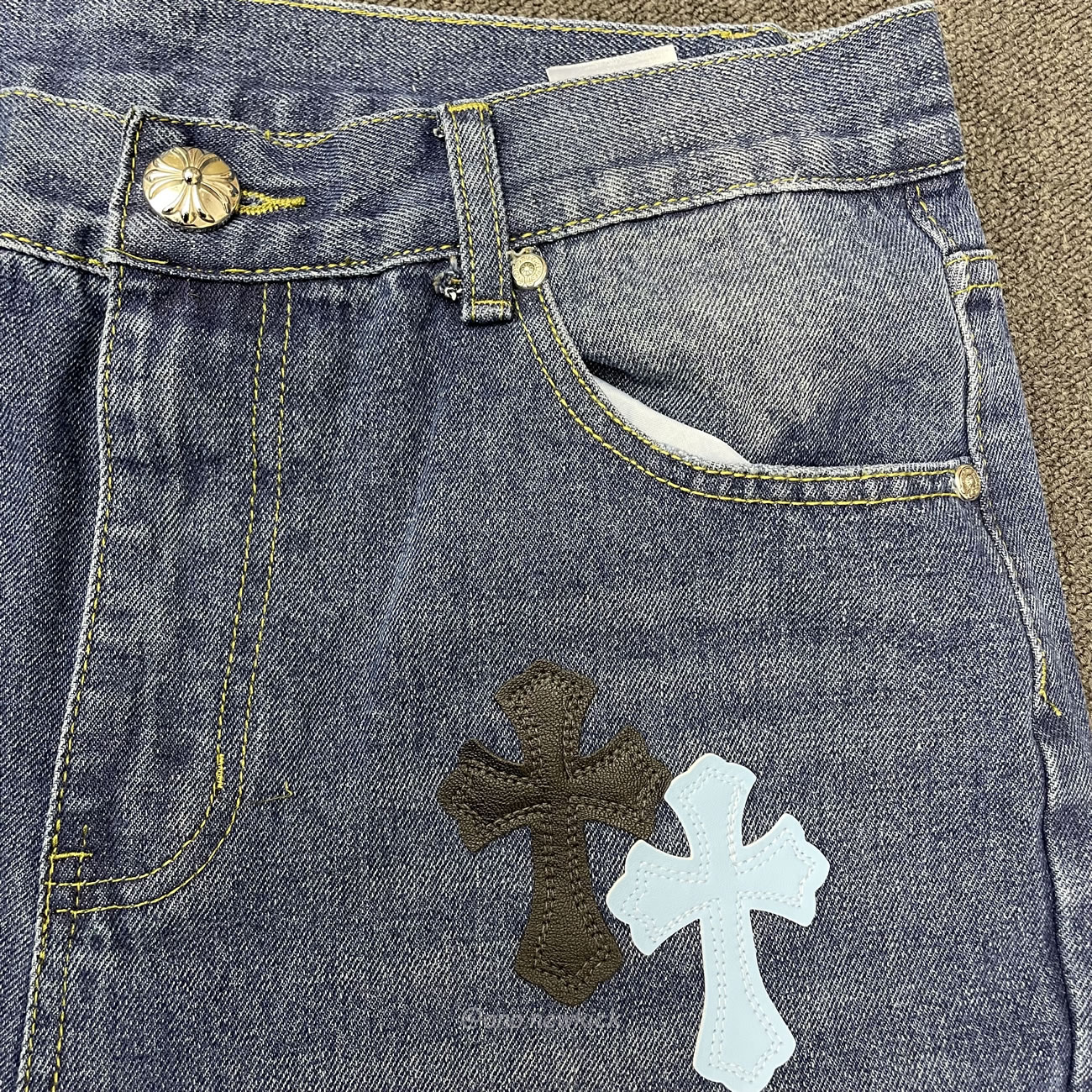 Chrome Hearts Blue Jeans Cross Patch (2) - www.newkick.org Chrome Hearts Blue Jeans Cross Patch (2) - www.newkick.org