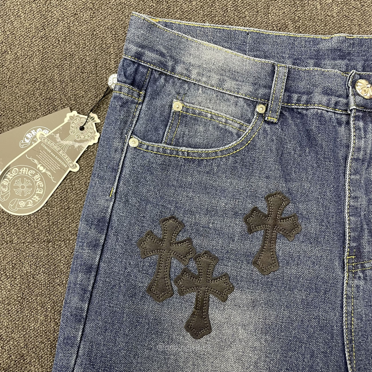 Chrome Hearts Blue Jeans Cross Patch (4) - www.newkick.org Chrome Hearts Blue Jeans Cross Patch (4) - www.newkick.org