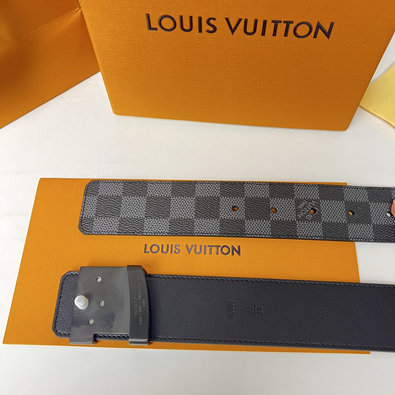 Lv Initiales 95cm 125cm Damier Black Belt (7) - www.newkick.org