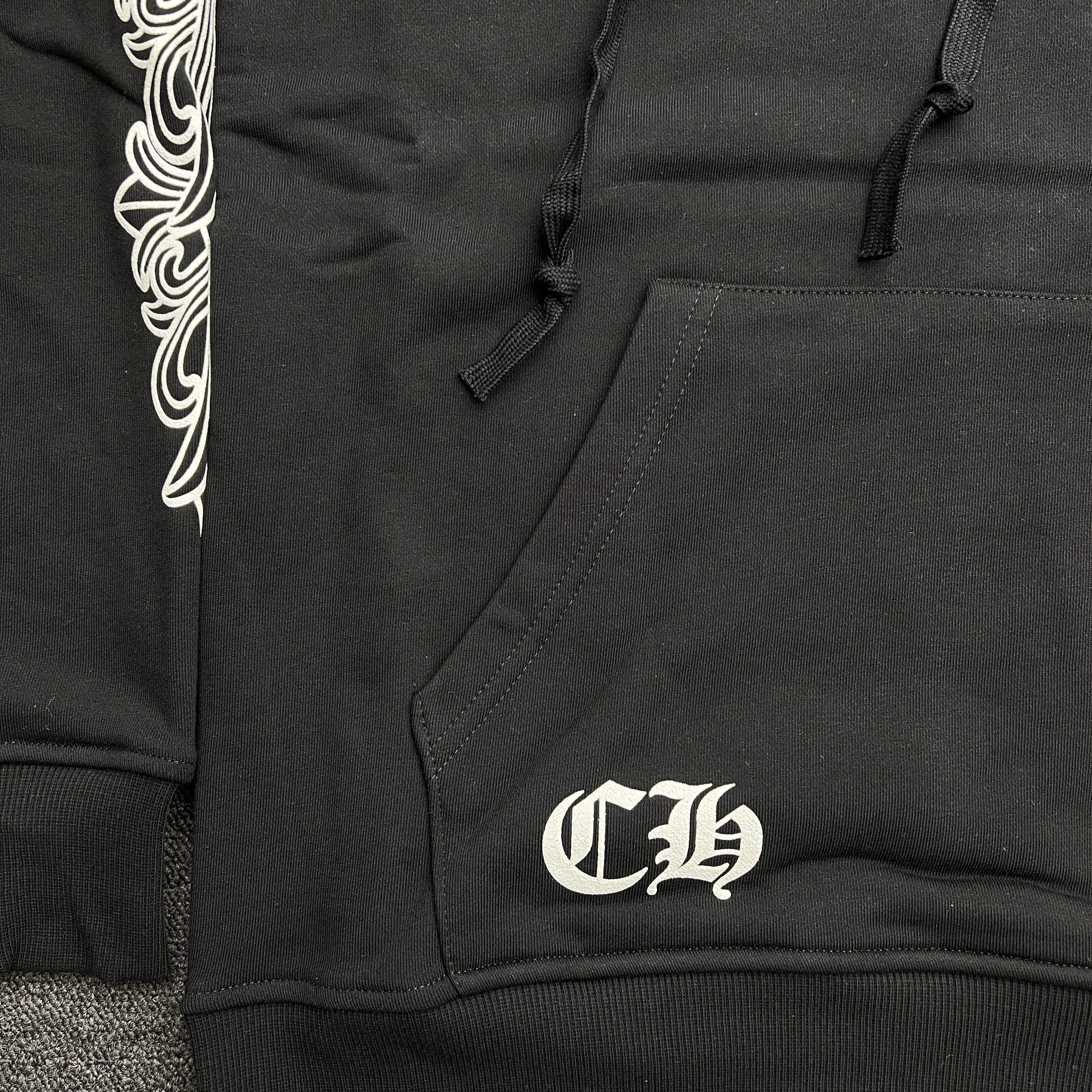 Chrome Hearts Horse Shoe Floral Hoodie Black (14) - www.newkick.org