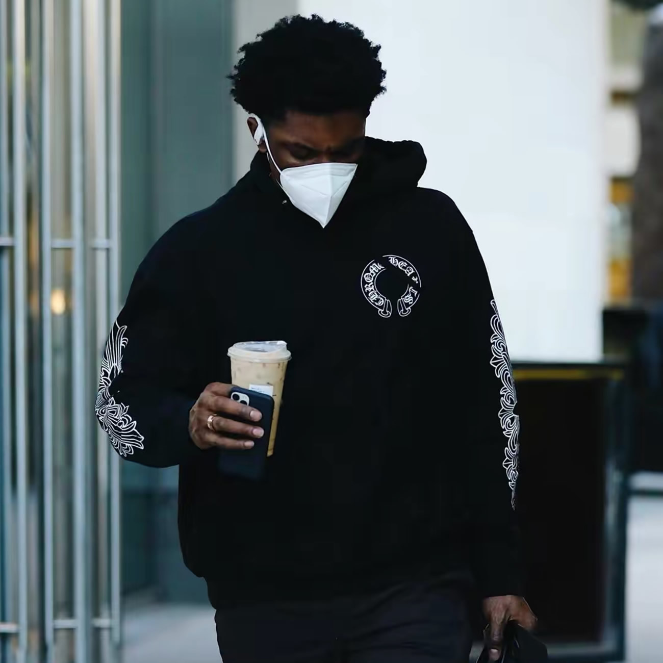 Chrome Hearts Horse Shoe Floral Hoodie Black (4) - www.newkick.org