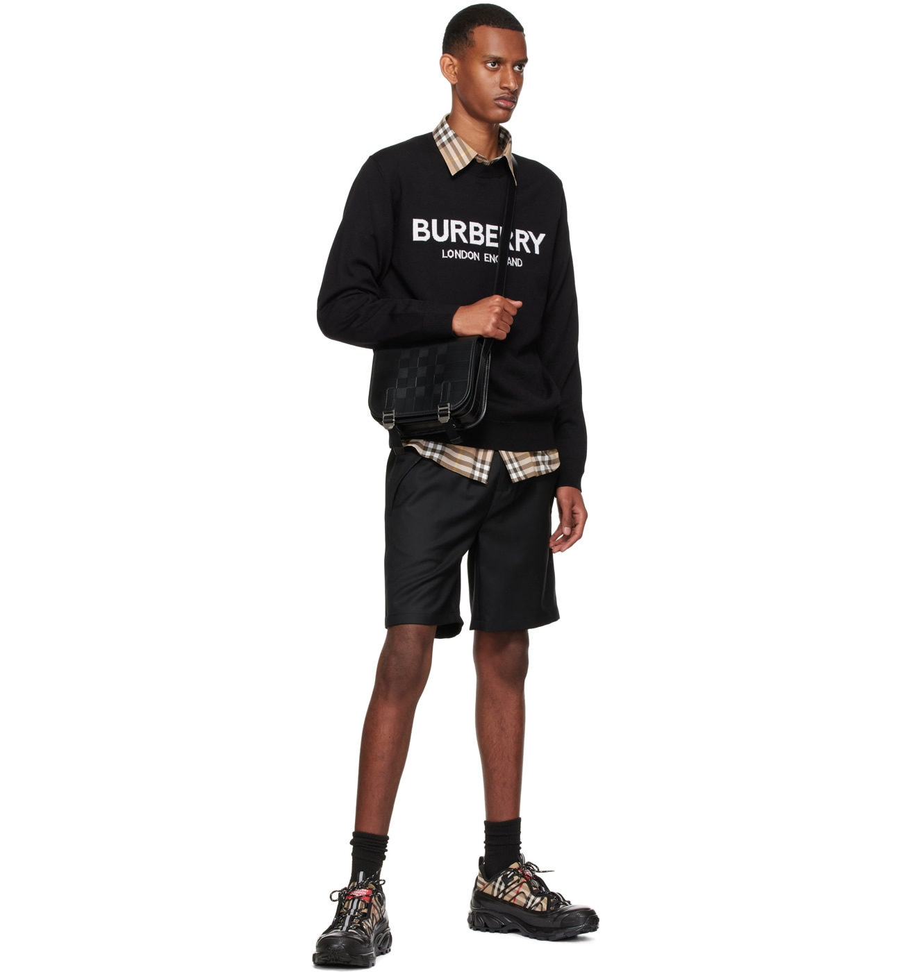 Burberry Vintage Check Cotton Arthur Black (3) - www.newkick.vip