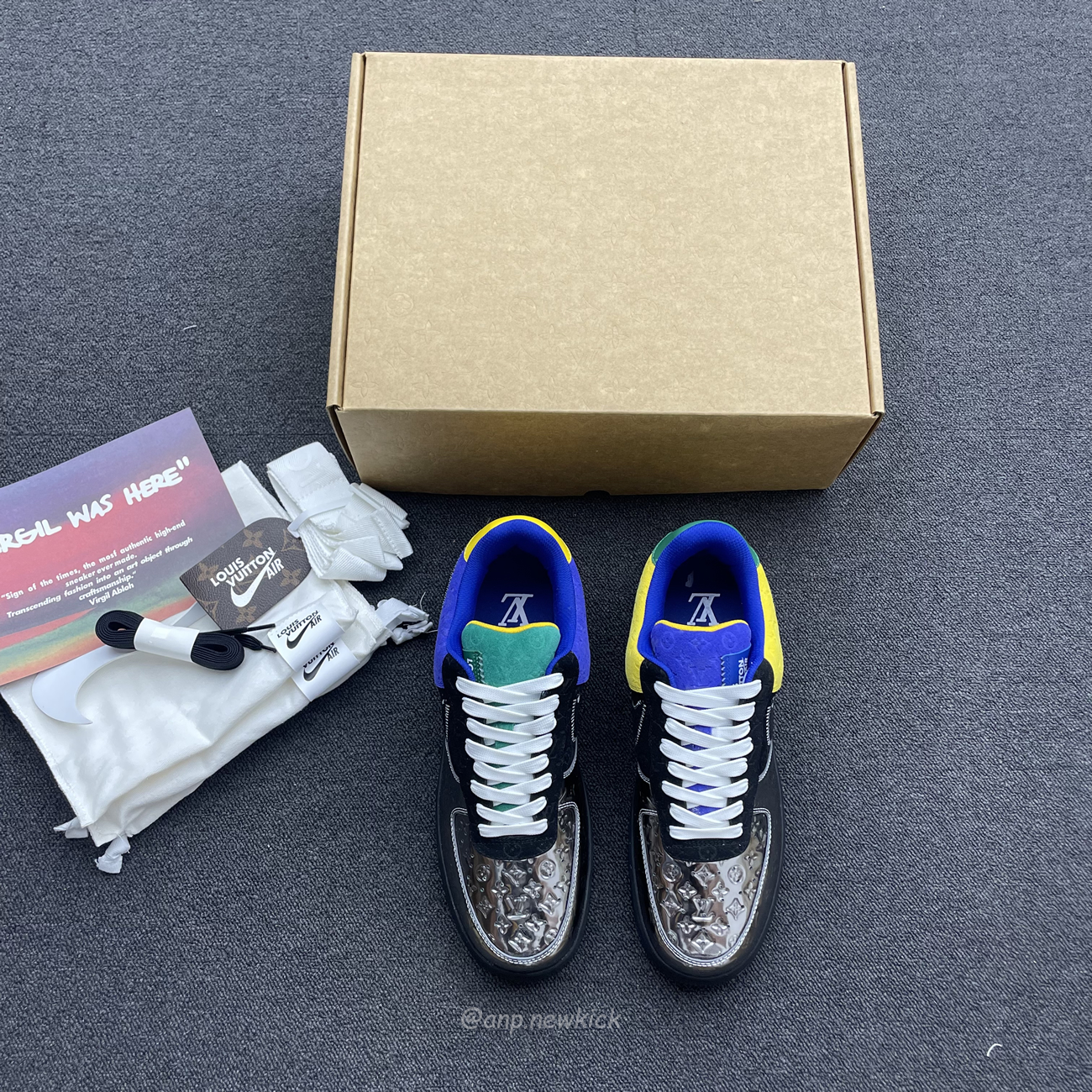 Louis Vuitton Nike Air Force 1 Low By Virgil Abloh Black Metallic Silver (4) - www.newkick.org Louis Vuitton Nike Air Force 1 Low By Virgil Abloh Black Metallic Silver (4) - www.newkick.org