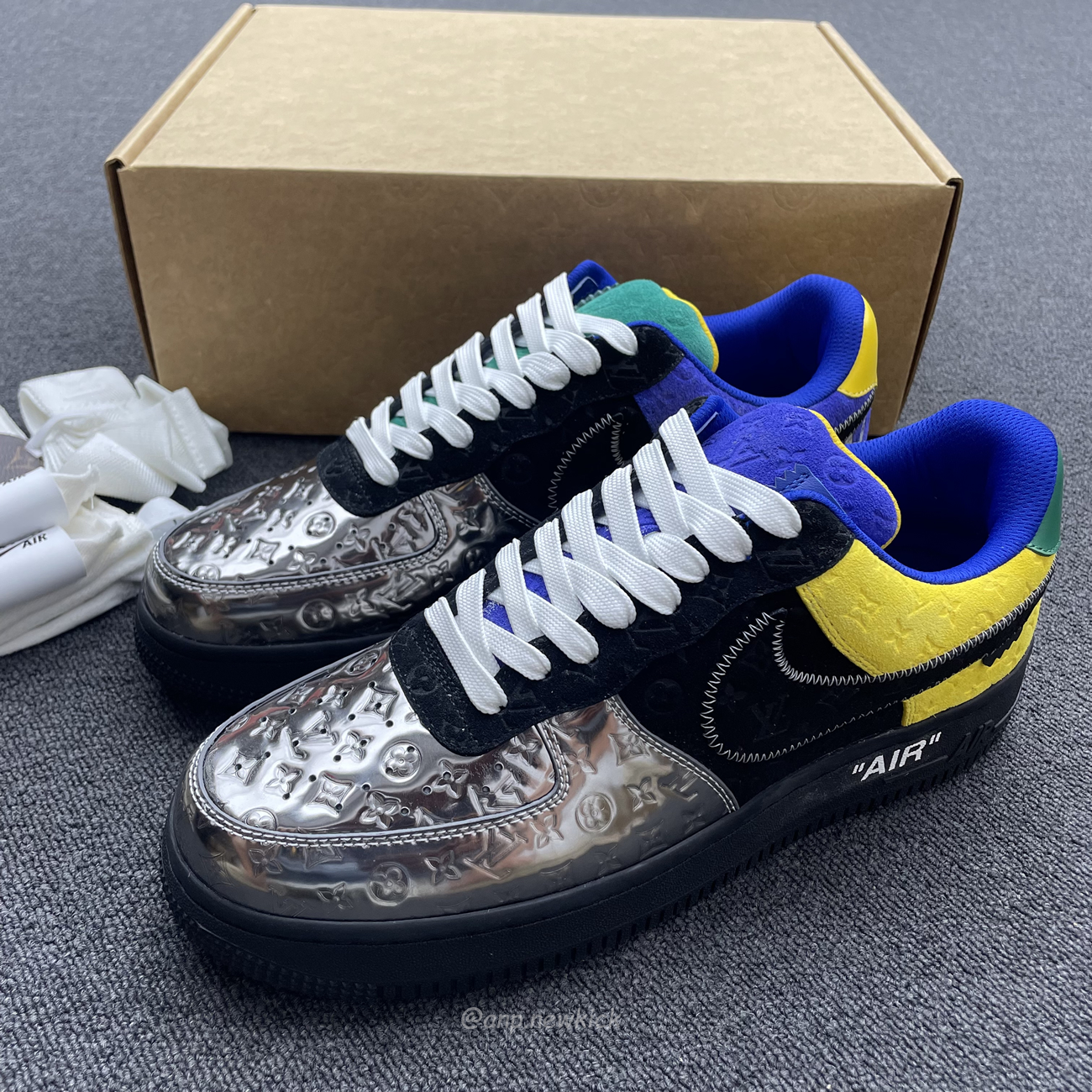 Louis Vuitton Nike Air Force 1 Low By Virgil Abloh Black Metallic Silver (9) - www.newkick.org Louis Vuitton Nike Air Force 1 Low By Virgil Abloh Black Metallic Silver (9) - www.newkick.org