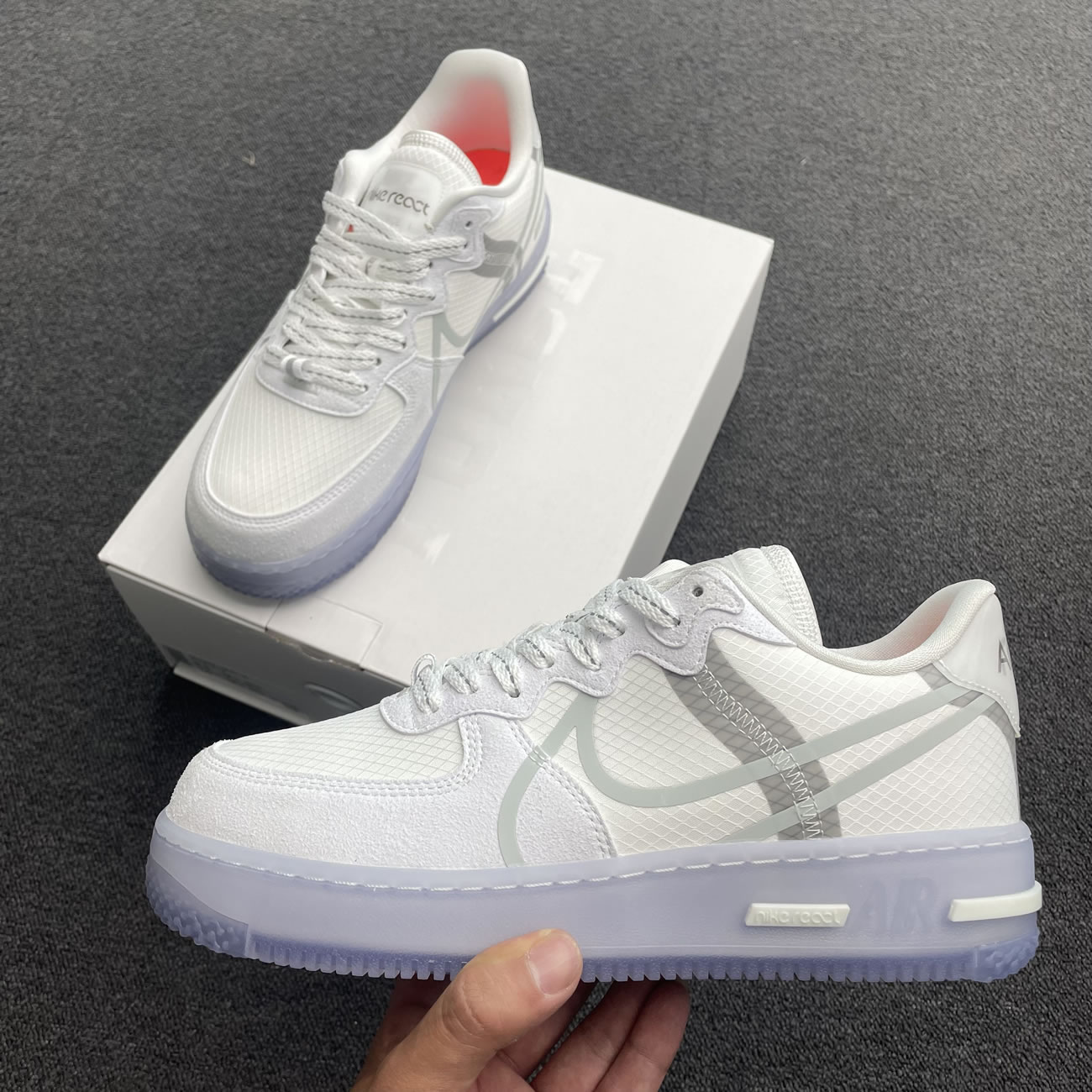 Nike Air Force 1 React White Light Bone Cq8879 100 (11) - www.newkick.vip