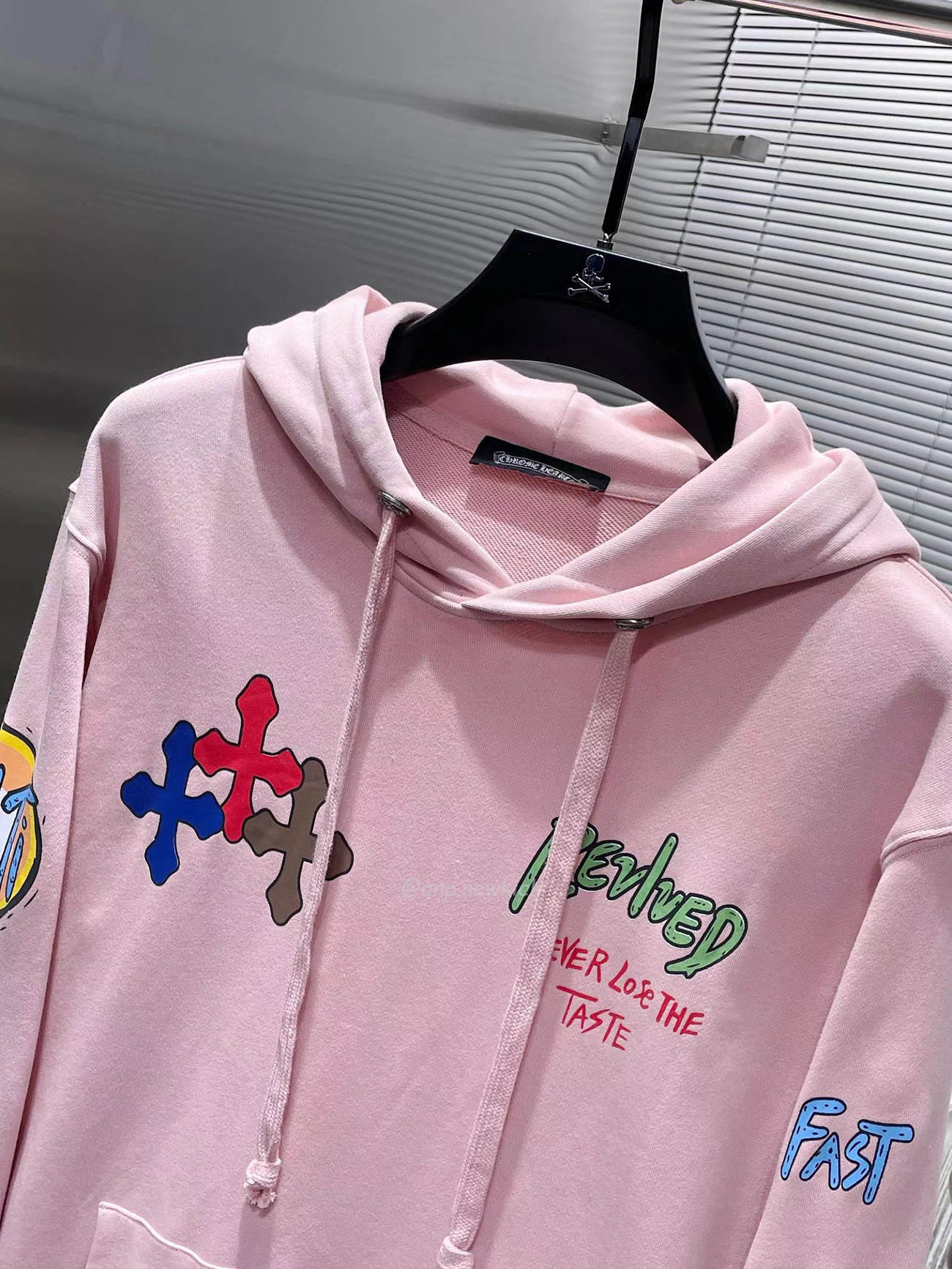 Chrome Hoodie Women Pullover Hip Hop Pink (3) - www.newkick.org