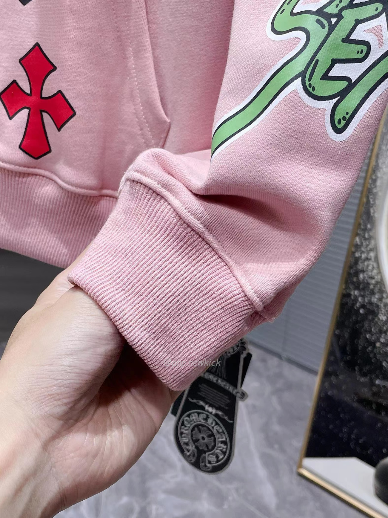 Chrome Hoodie Women Pullover Hip Hop Pink (9) - www.newkick.org