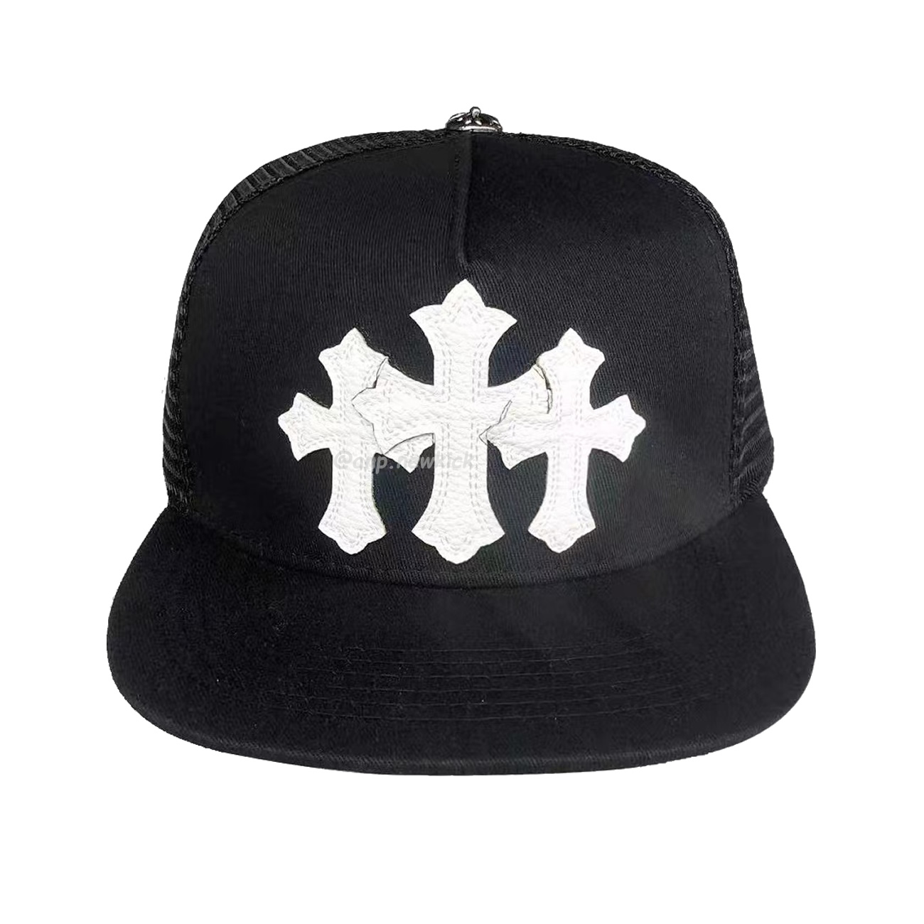 Chrome Hearts Tri Cross Black White Red Trucker Hat (10) - www.newkick.org Chrome Hearts Tri Cross Black White Red Trucker Hat (10) - www.newkick.org