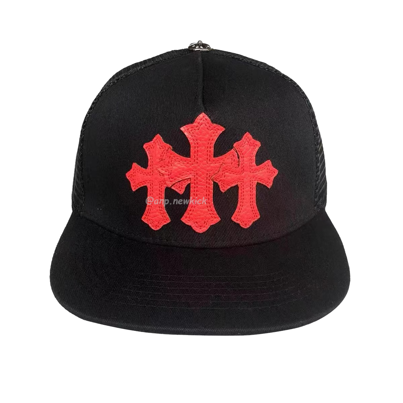 Chrome Hearts Tri Cross Black White Red Trucker Hat (3) - www.newkick.org Chrome Hearts Tri Cross Black White Red Trucker Hat (3) - www.newkick.org