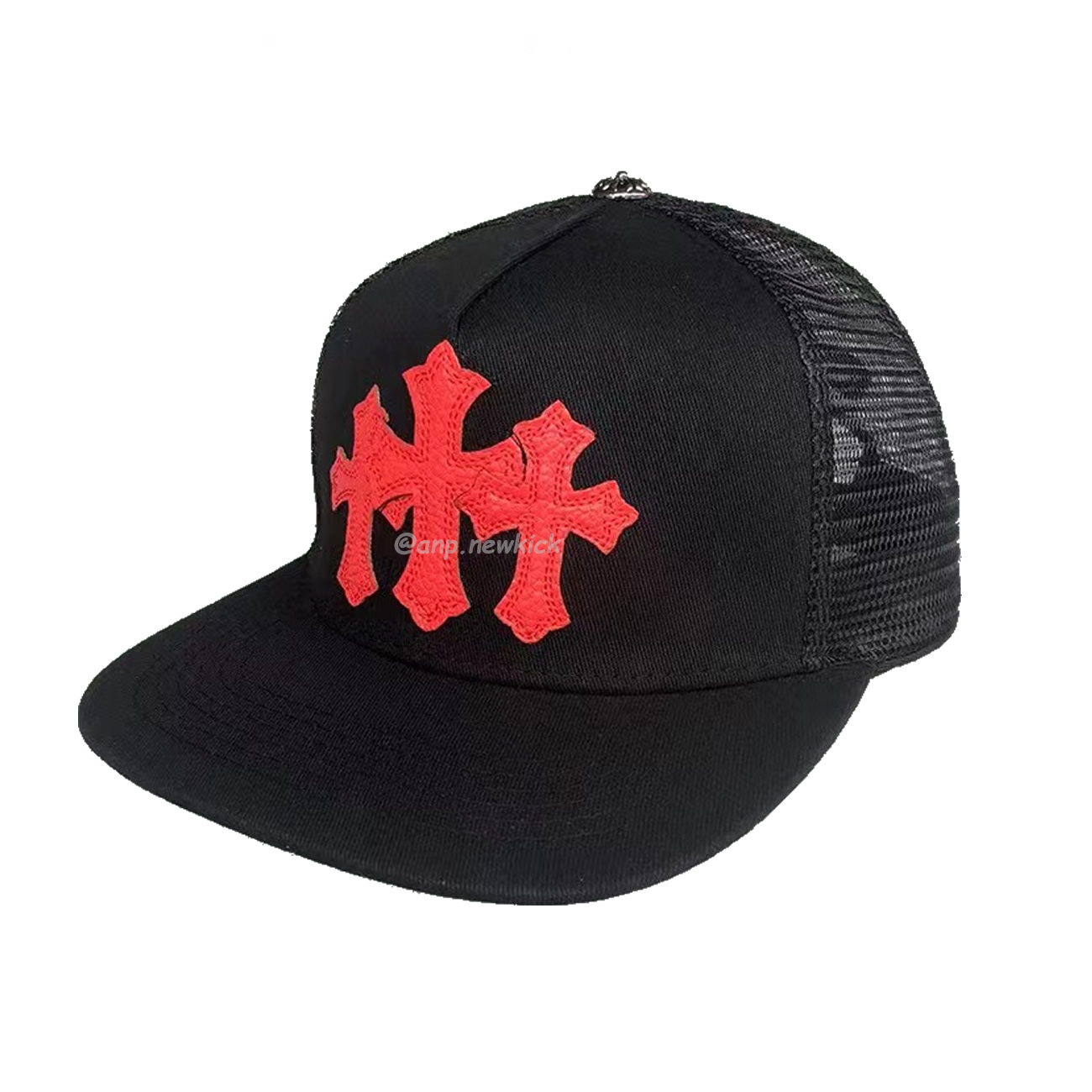 Chrome Hearts Tri Cross Black White Red Trucker Hat (8) - www.newkick.org Chrome Hearts Tri Cross Black White Red Trucker Hat (8) - www.newkick.org