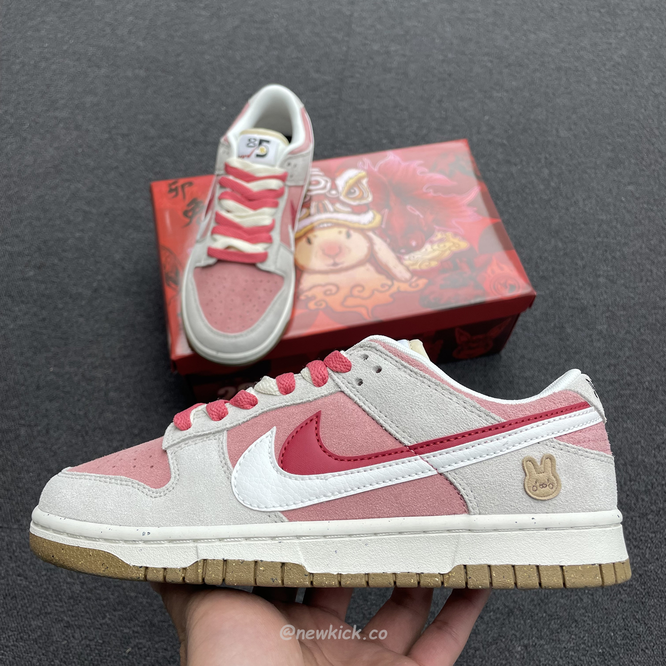 Nike Sb Dunk Low Se 85 Double Swoosh Grey Pink Rabbit Do9457 117 (12) - www.newkick.org