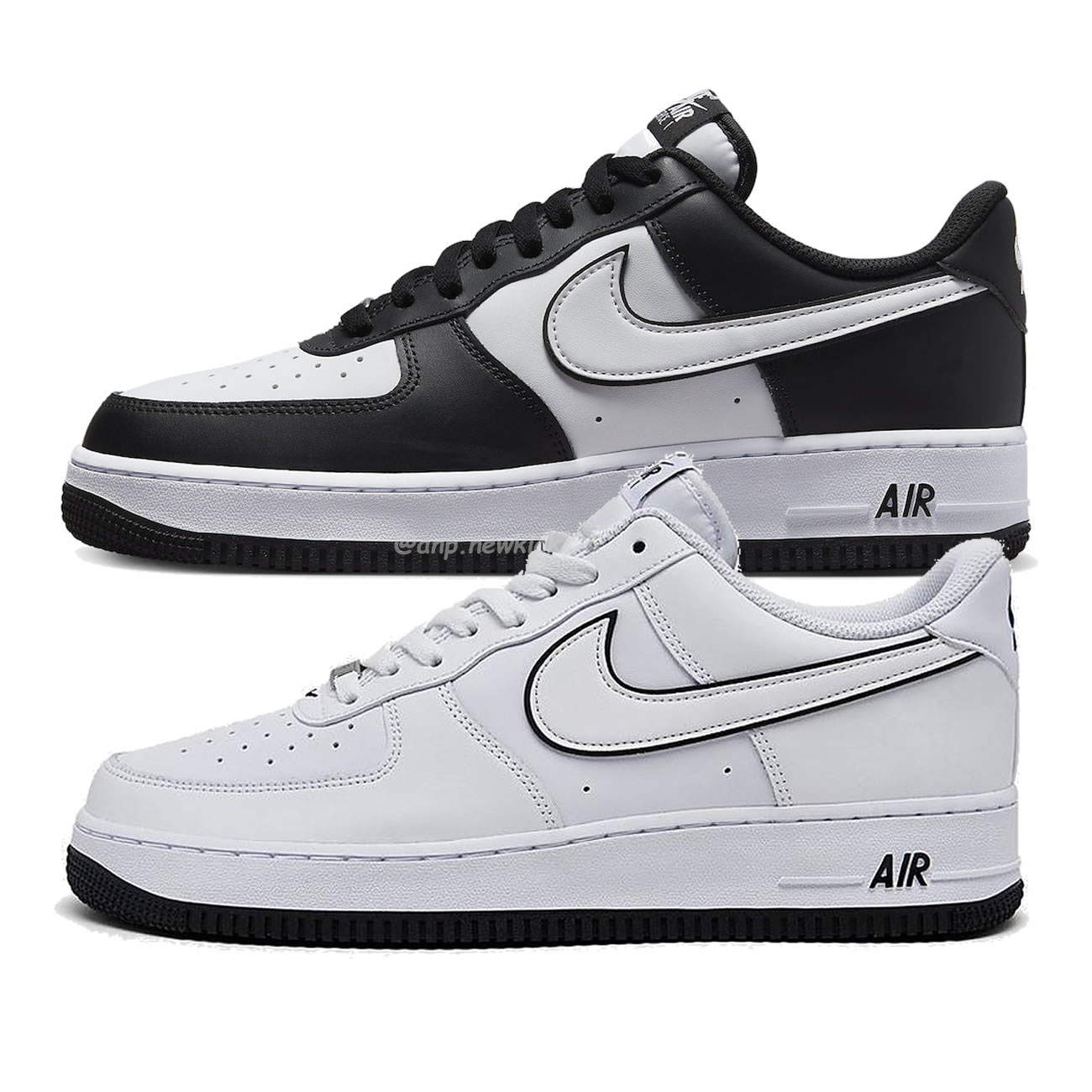 Nike Air Force 1 07 Low White Black Outline Swoosh White Swoosh Panda Dv0788 103 Dv0788 001 (1) - www.newkick.org