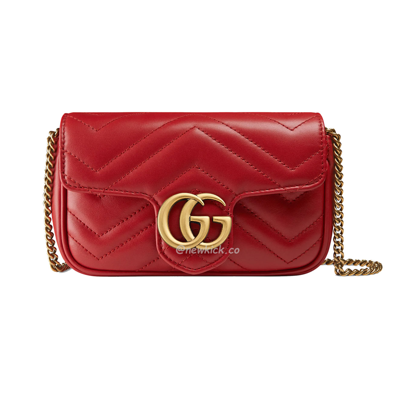 Gucci Gg Marmont Matelasse Super Mini Bag Red (1) - www.newkick.org