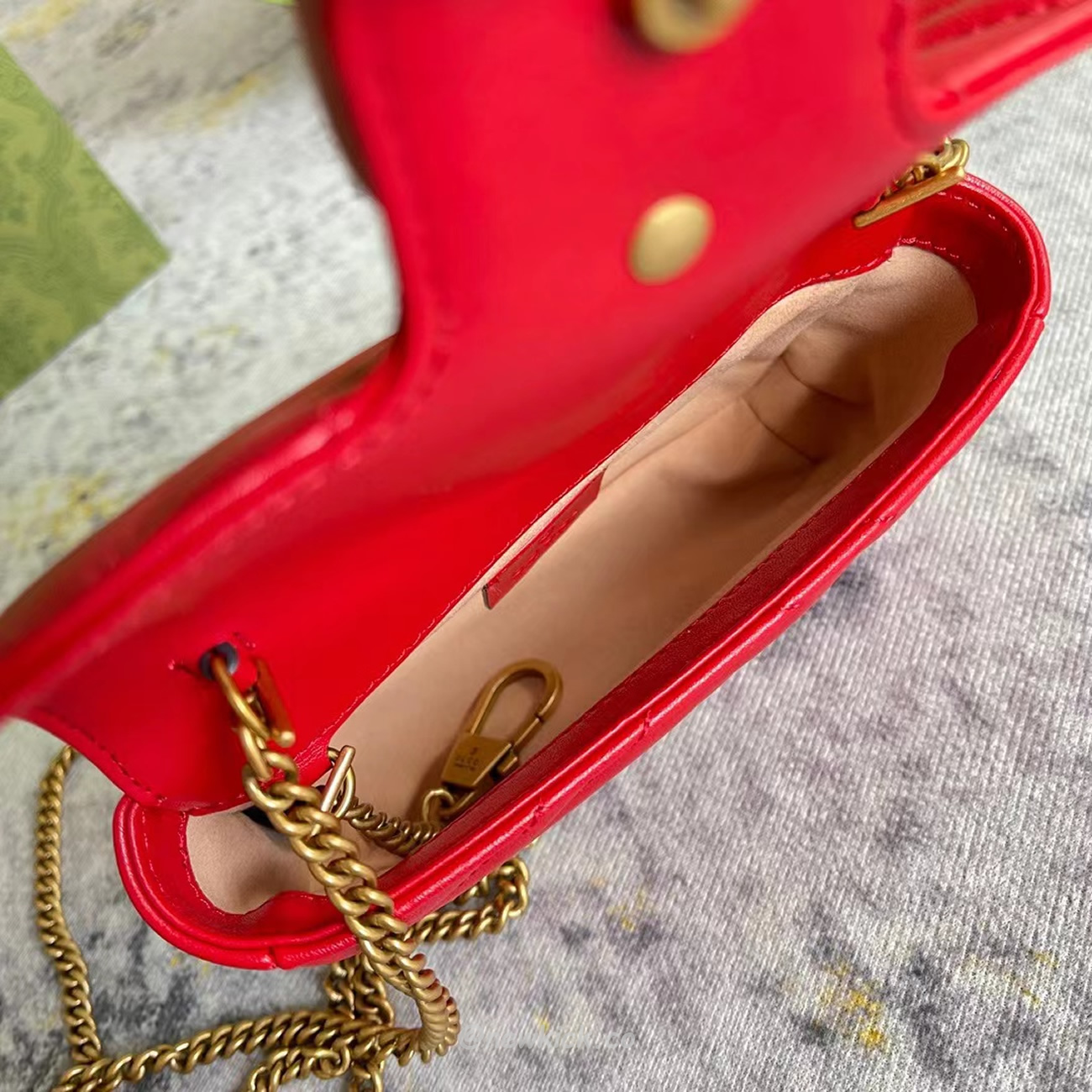 Gucci Gg Marmont Matelasse Super Mini Bag Red (4) - www.newkick.org