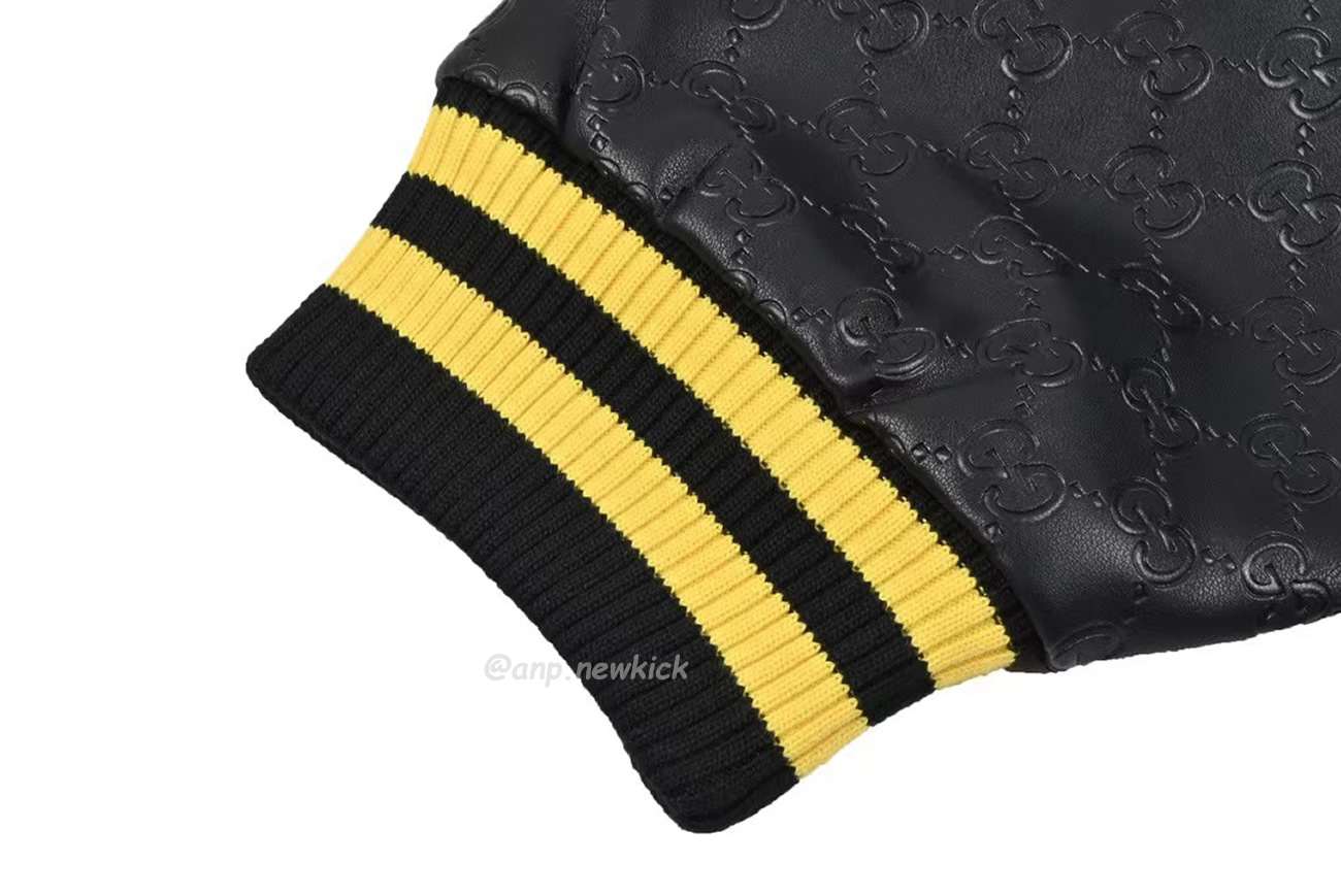 Gucci Wool Sweater Black Jacket Double G Pineapple Embroidered Patchwork Design (3) - www.newkick.org Gucci Wool Sweater Black Jacket Double G Pineapple Embroidered Patchwork Design (3) - www.newkick.org