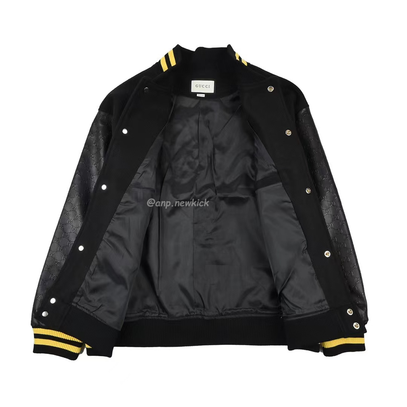 Gucci Wool Sweater Black Jacket Double G Pineapple Embroidered Patchwork Design (6) - www.newkick.org Gucci Wool Sweater Black Jacket Double G Pineapple Embroidered Patchwork Design (6) - www.newkick.org