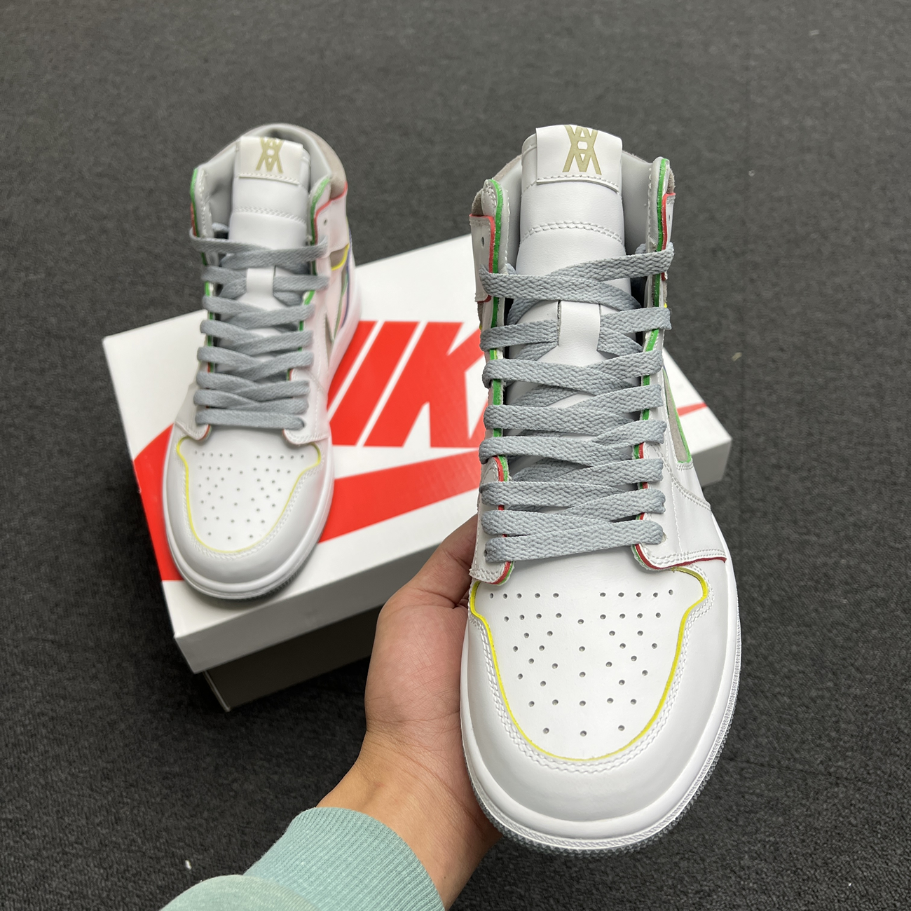 Air Jordan 1 Retro High Daniel Arsham Grey H022 (3) - www.newkick.org