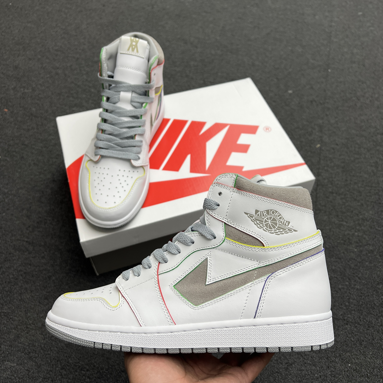 Air Jordan 1 Retro High Daniel Arsham Grey H022 (6) - www.newkick.org