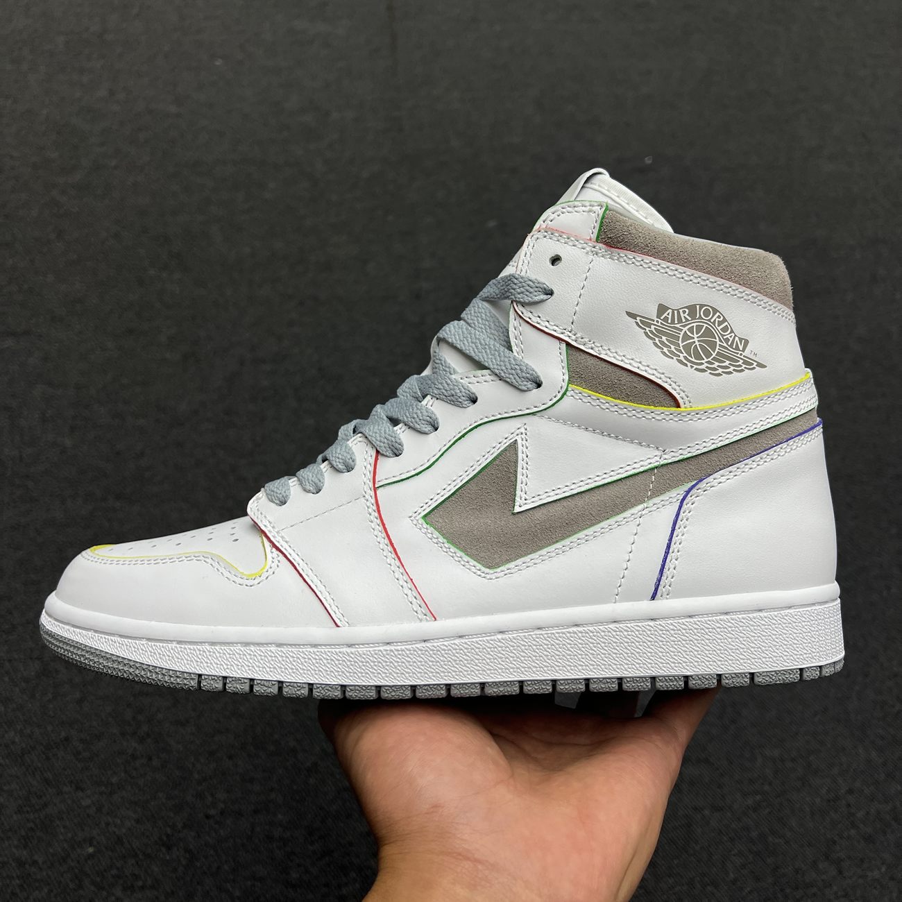 Air Jordan 1 Retro High Daniel Arsham Grey H022 (7) - www.newkick.org