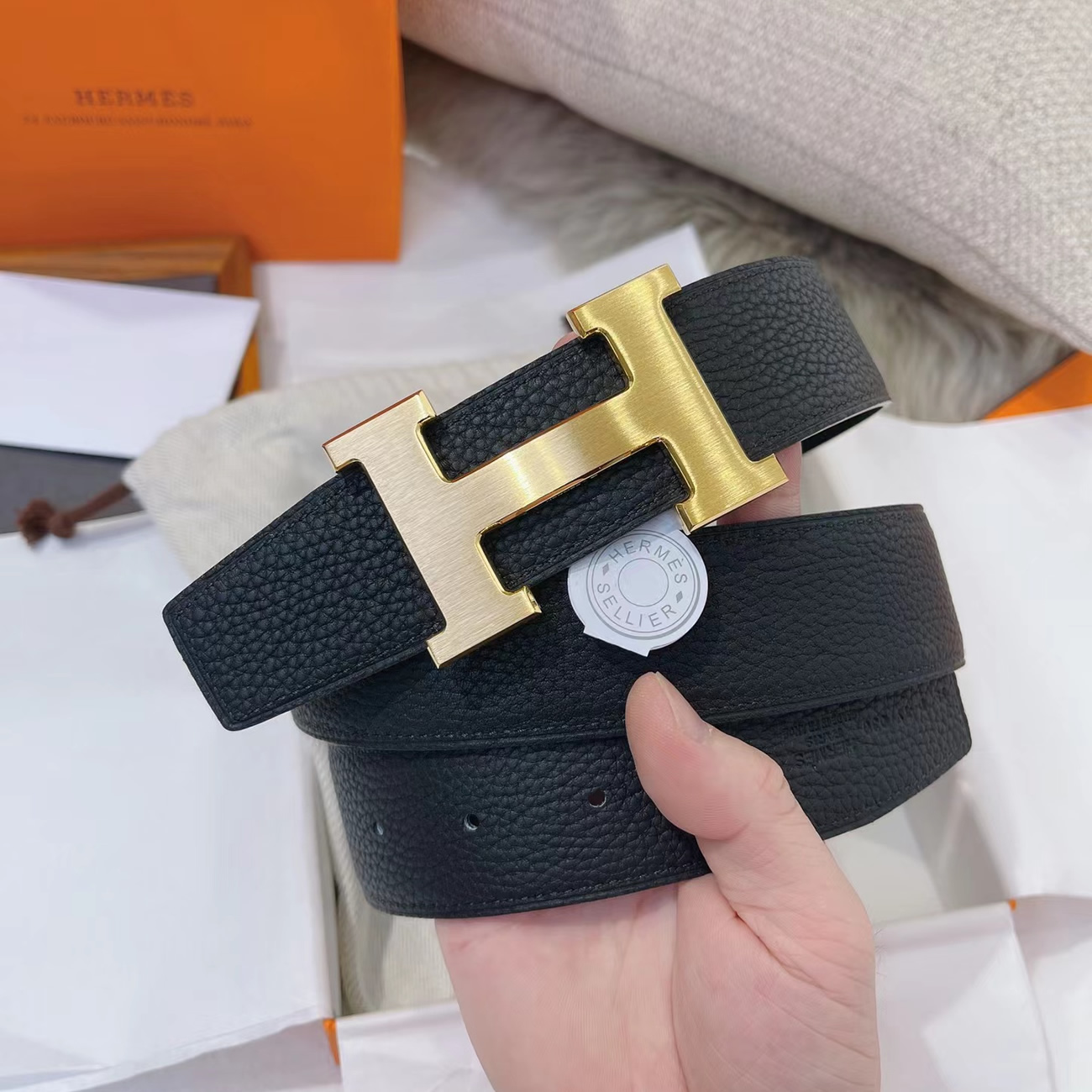 Hermes Full Grain Reversible Belt Leather Black (13) - www.newkick.org Hermes Full Grain Reversible Belt Leather Black (13) - www.newkick.org