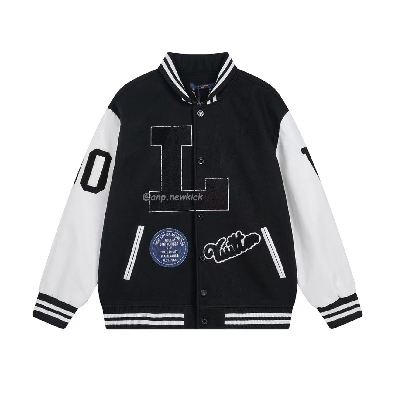 Louis Vuitton Black L Patch Varsity Jacket (1) - www.newkick.org Louis Vuitton Black L Patch Varsity Jacket (1) - www.newkick.org