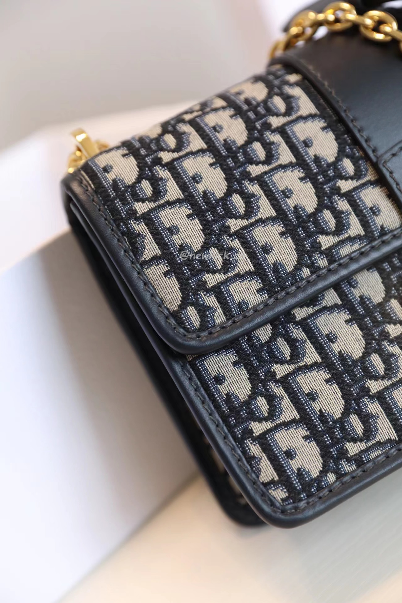 Dior 30 Montaigne Chain Bag Blue Dior Oblique Jacquard M9208utzq M928 (21) - www.newkick.org