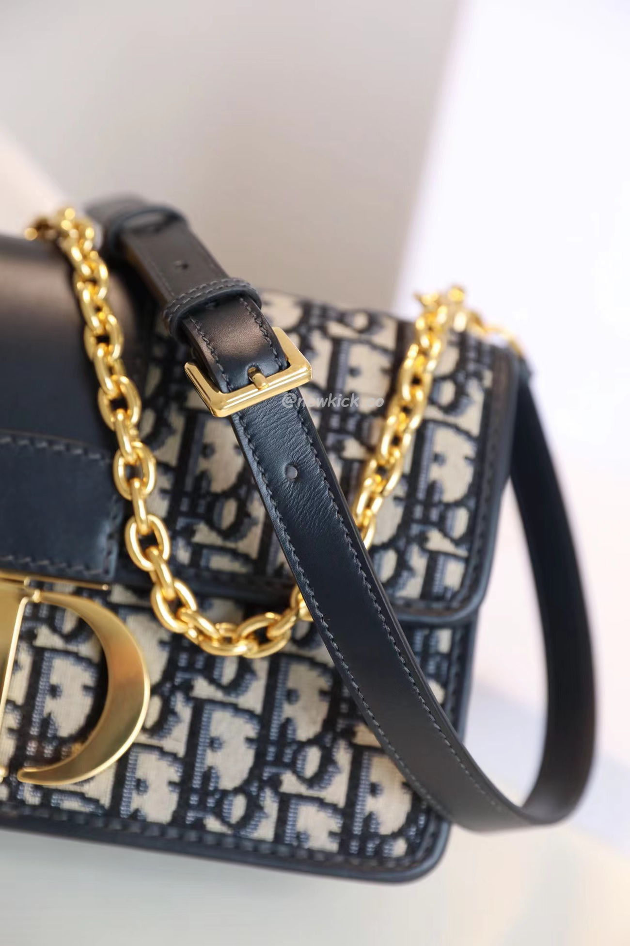 Dior 30 Montaigne Chain Bag Blue Dior Oblique Jacquard M9208utzq M928 (25) - www.newkick.org
