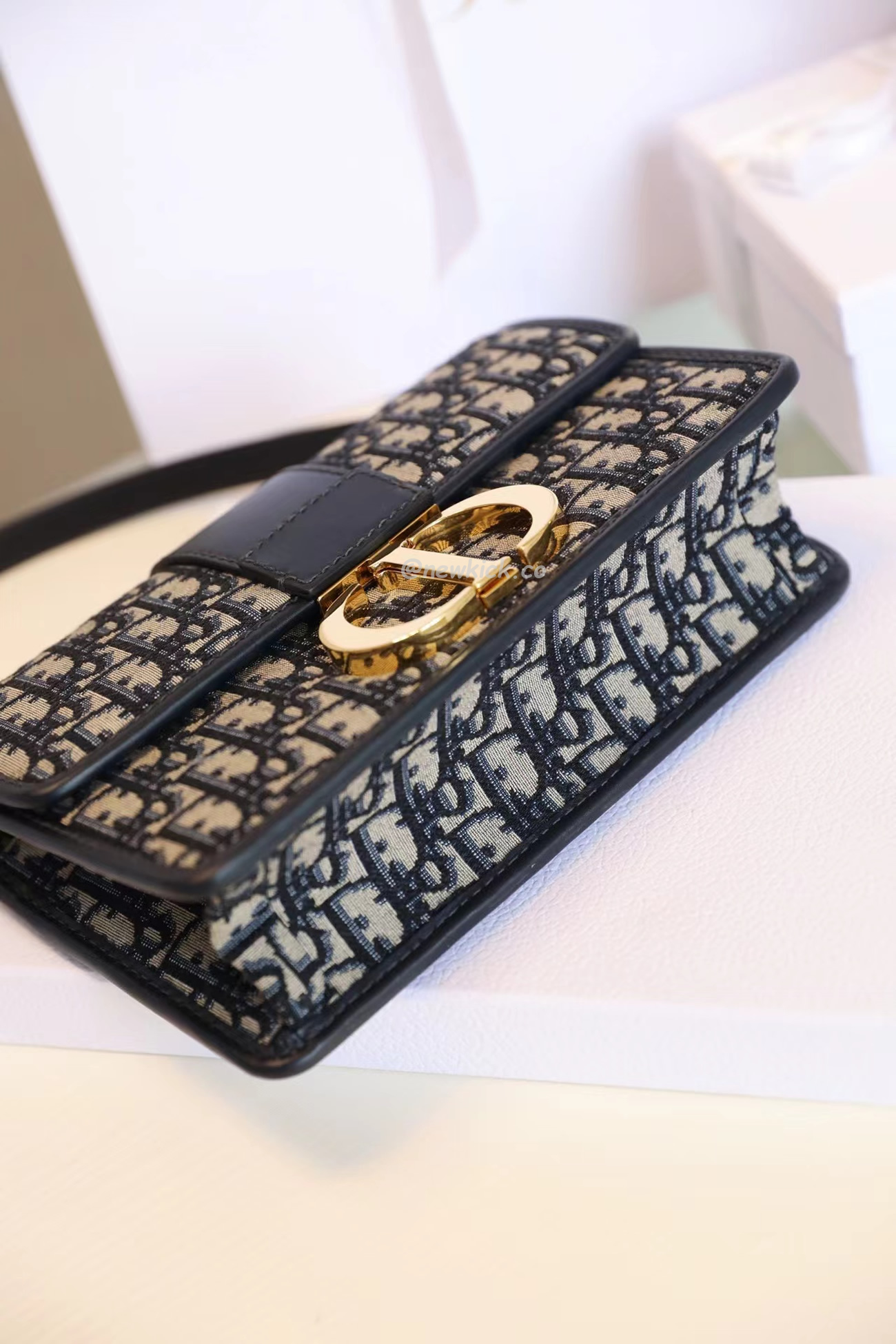 Dior 30 Montaigne Chain Bag Blue Dior Oblique Jacquard M9208utzq M928 (26) - www.newkick.org