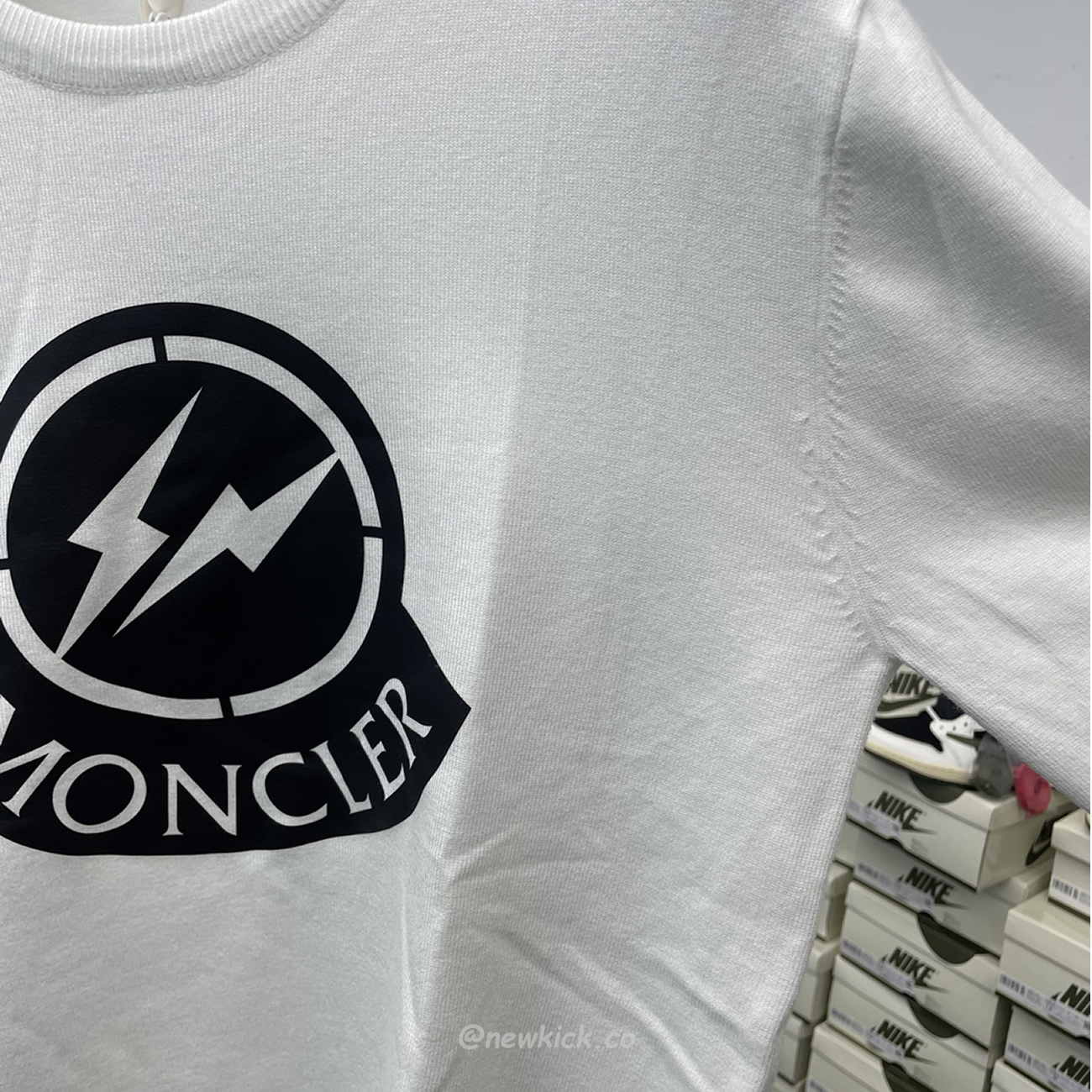 Moncler 2022 Crew Neck Pullover T Shirt Print White (3) - www.newkick.org
