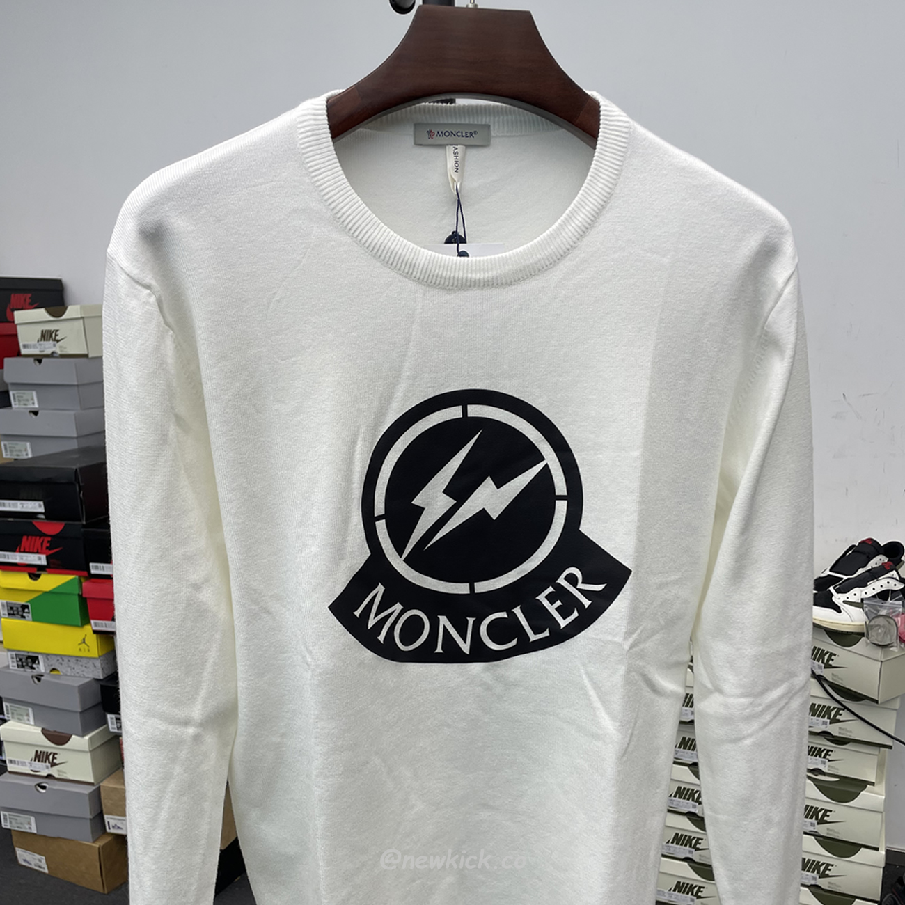 Moncler 2022 Crew Neck Pullover T Shirt Print White (5) - www.newkick.org