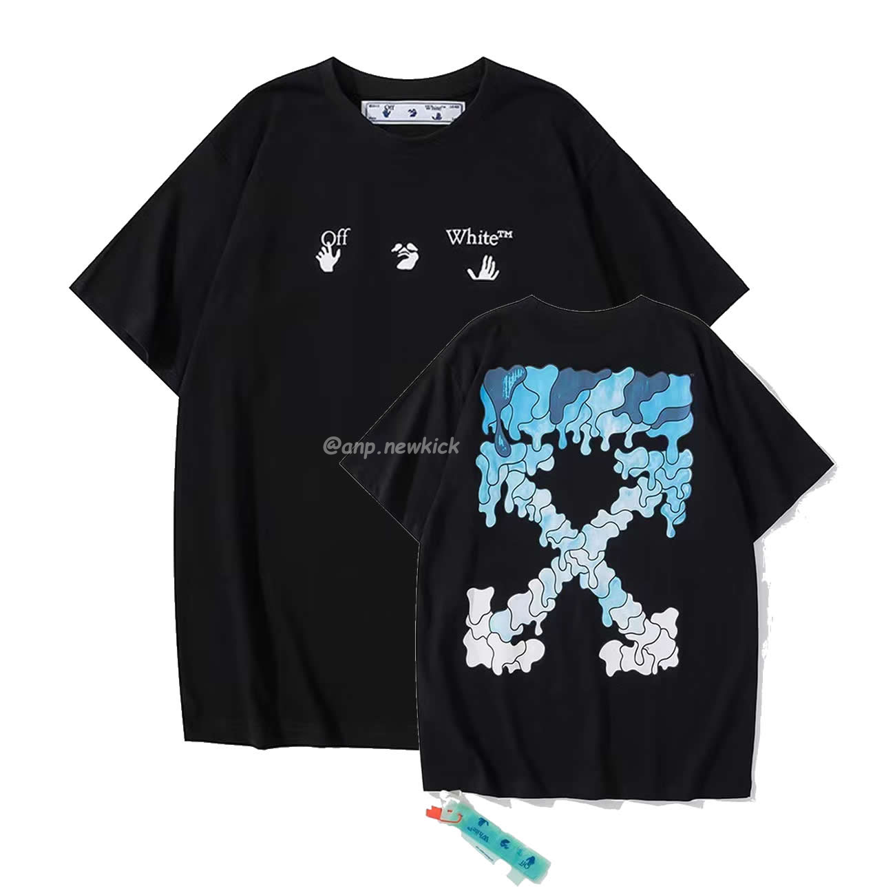 Off White White Black Blue Arrow Print Slim T Shirt (1) - www.newkick.org Off White White Black Blue Arrow Print Slim T Shirt (1) - www.newkick.org
