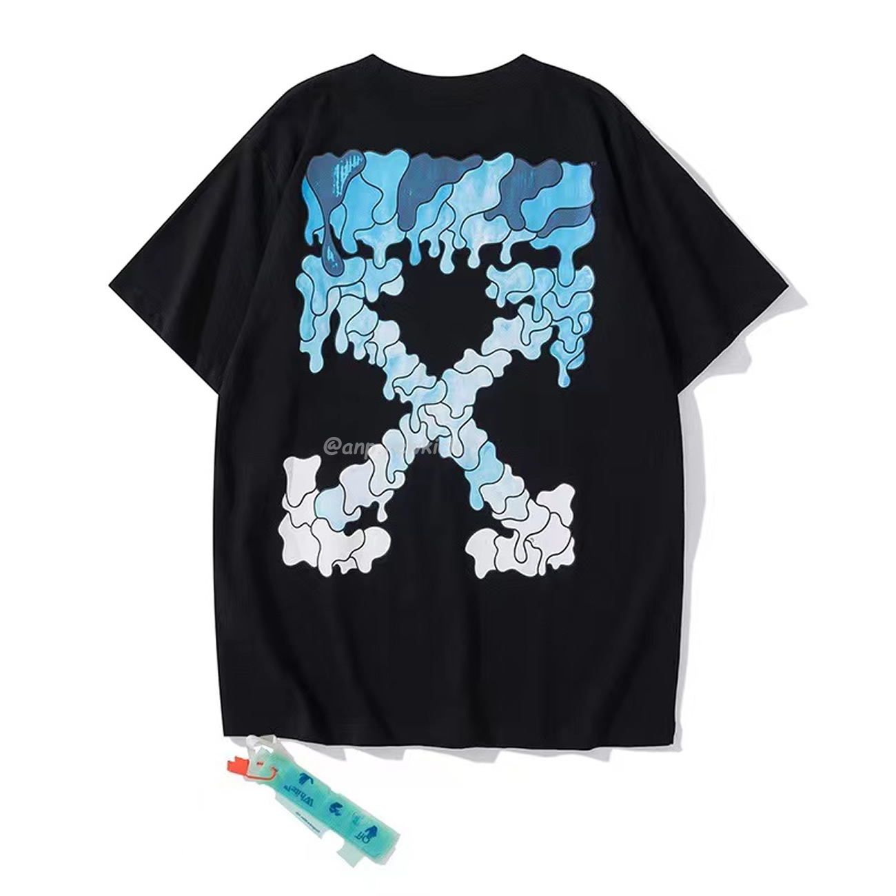 Off White White Black Blue Arrow Print Slim T Shirt (5) - www.newkick.org Off White White Black Blue Arrow Print Slim T Shirt (5) - www.newkick.org