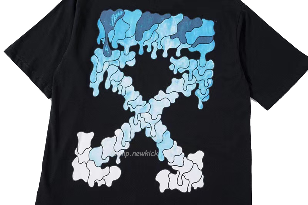 Off White White Black Blue Arrow Print Slim T Shirt (6) - www.newkick.org Off White White Black Blue Arrow Print Slim T Shirt (6) - www.newkick.org