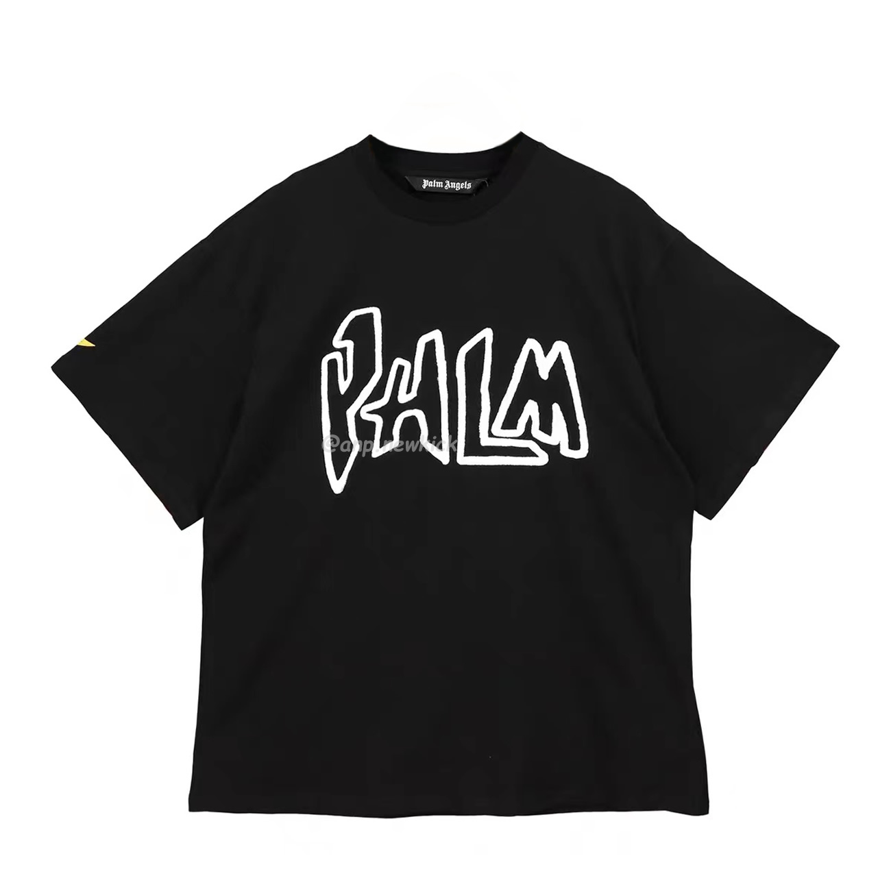 Palm Angels Graffiti Flame T Shirt Shorts Black White (14) - www.newkick.org Palm Angels Graffiti Flame T Shirt Shorts Black White (14) - www.newkick.org