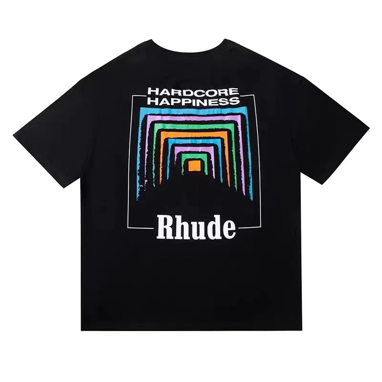 Rhude Loose T Shirts Men Top Cotton Horse Steed Print Short Sleev (2) - www.newkick.org