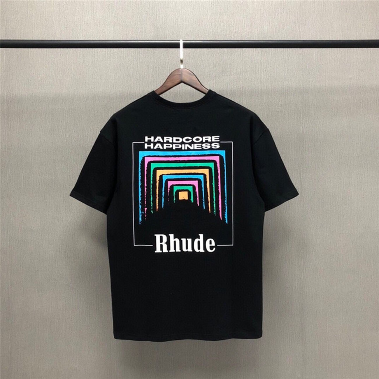 Rhude Loose T Shirts Men Top Cotton Horse Steed Print Short Sleev (4) - www.newkick.org