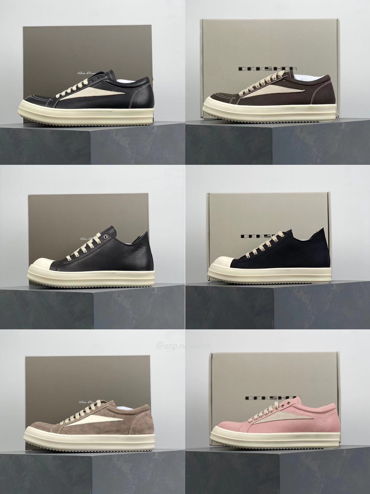 Rick Owens Leather Low Top Vintage Sneakers Suede Canvas Black Taupe Grey Faded Pnk Pearl Milk Dark Dust (18) - www.newkick.org Rick Owens Leather Low Top Vintage Sneakers Suede Canvas Black Taupe Grey Faded Pnk Pearl Milk Dark Dust (18) - www.newkick.org