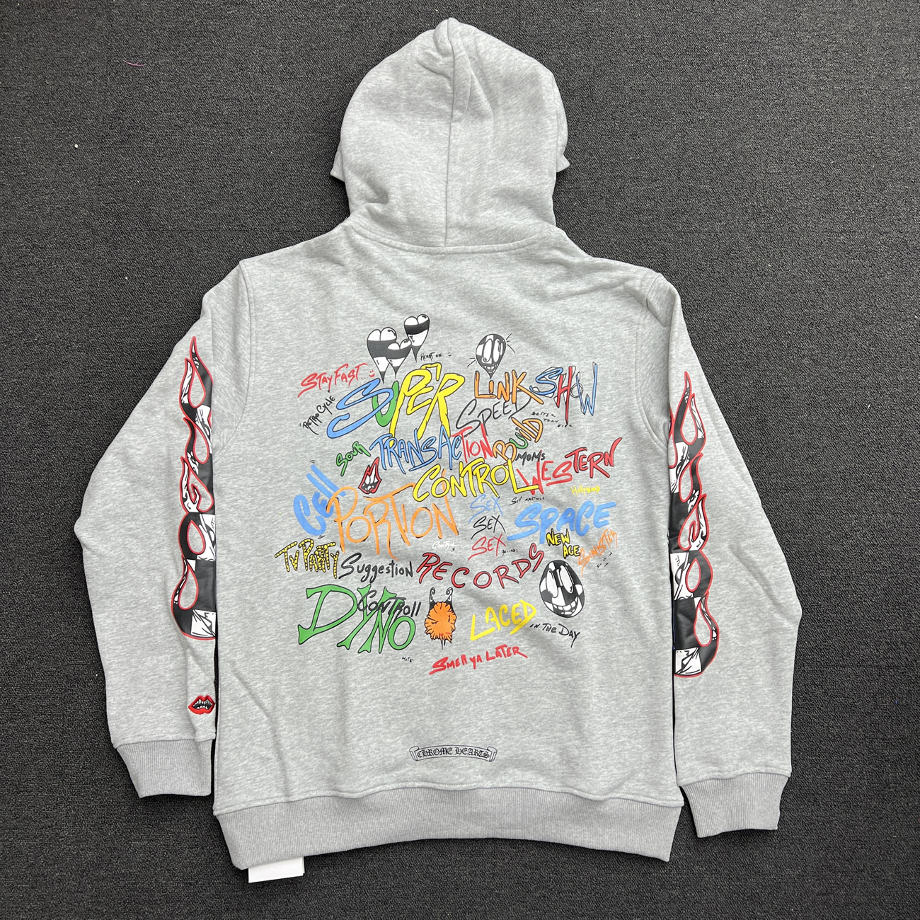 Chrome Hearts Matty Boy Brain Wave Hoodie Chrome Hearts Grey Ss21 (6) - www.newkick.org