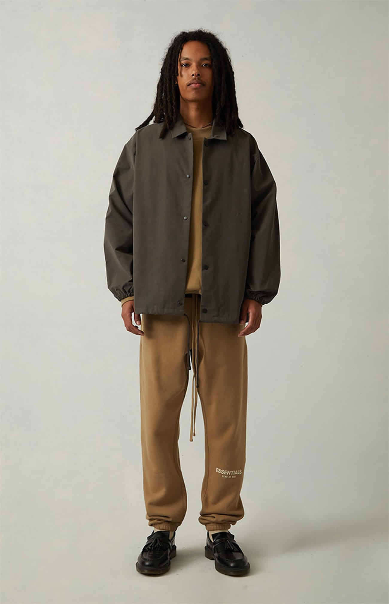 Fear Of God Essentials 1977 Coaches Jacket Iron Oak (19) - www.newkick.org Fear Of God Essentials 1977 Coaches Jacket Iron Oak (19) - www.newkick.org