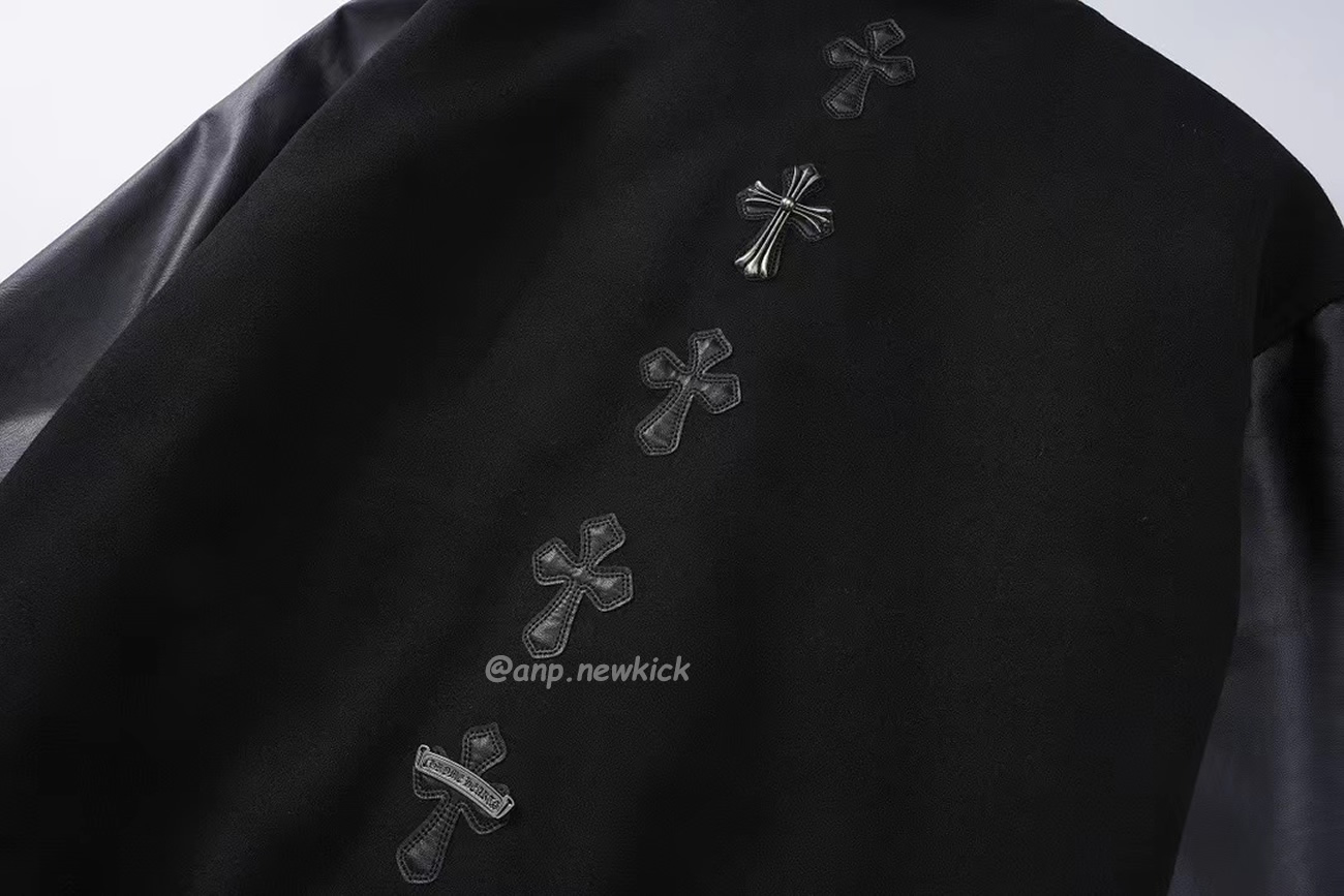 Chrome Hearts Patchwork Baseball Cross Jacket Black White (5) - www.newkick.org Chrome Hearts Patchwork Baseball Cross Jacket Black White (5) - www.newkick.org