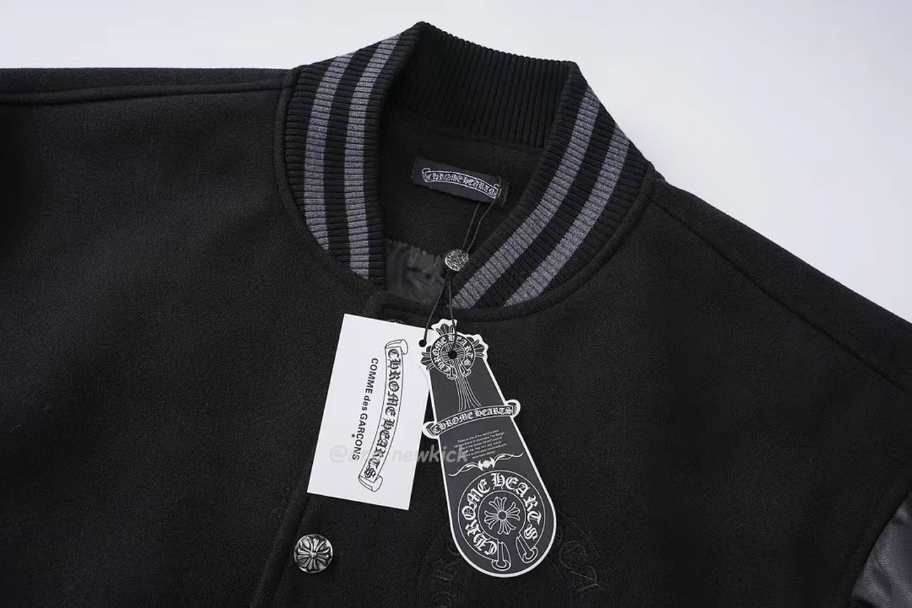Chrome Hearts Patchwork Baseball Cross Jacket Black White (6) - www.newkick.org Chrome Hearts Patchwork Baseball Cross Jacket Black White (6) - www.newkick.org