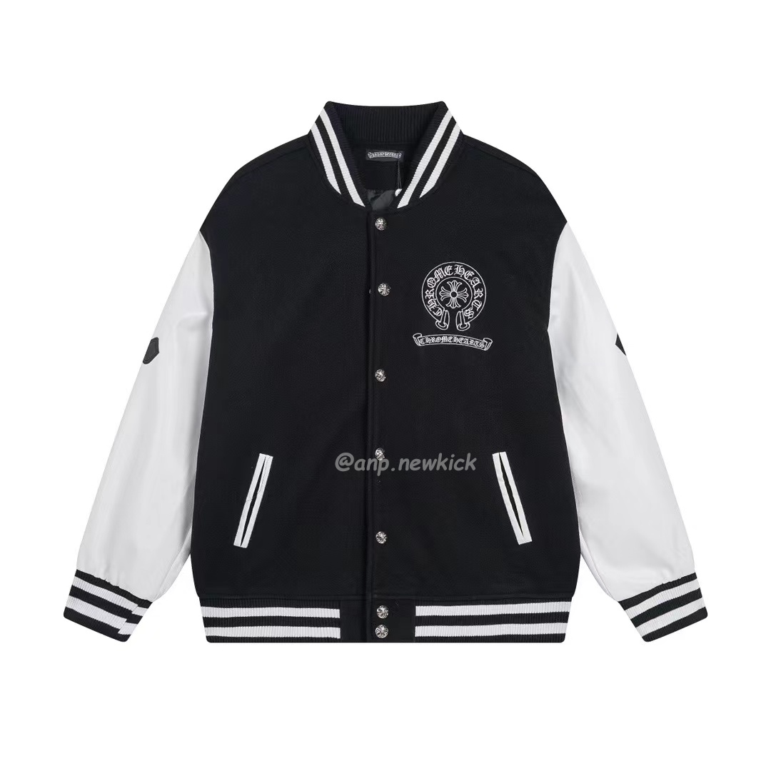 Chrome Hearts Patchwork Baseball Jacket Black White (1) - www.newkick.org Chrome Hearts Patchwork Baseball Jacket Black White (1) - www.newkick.org