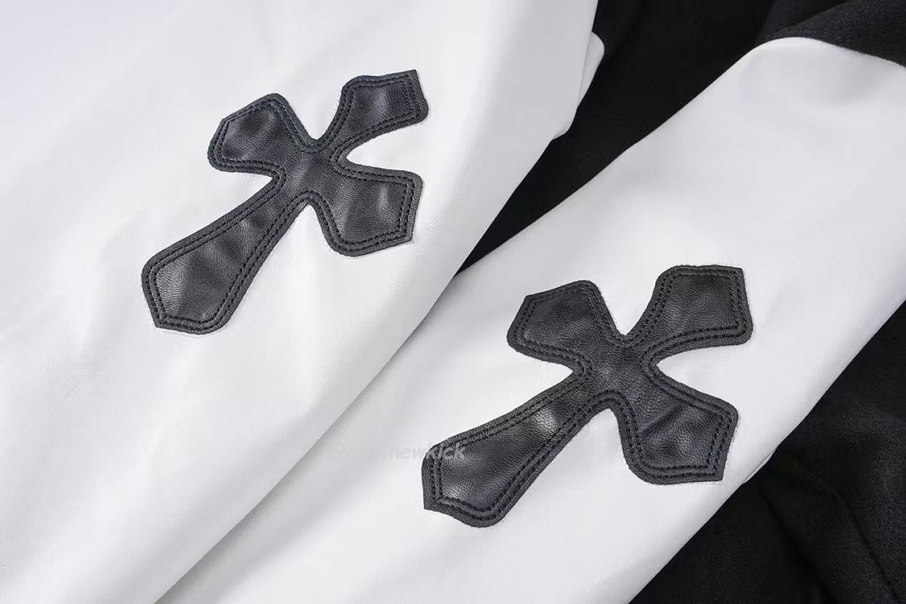 Chrome Hearts Patchwork Baseball Jacket Black White (4) - www.newkick.org Chrome Hearts Patchwork Baseball Jacket Black White (4) - www.newkick.org