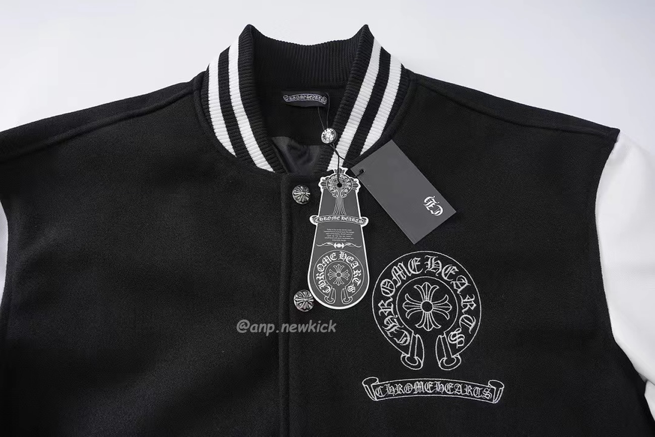 Chrome Hearts Patchwork Baseball Jacket Black White (9) - www.newkick.org Chrome Hearts Patchwork Baseball Jacket Black White (9) - www.newkick.org