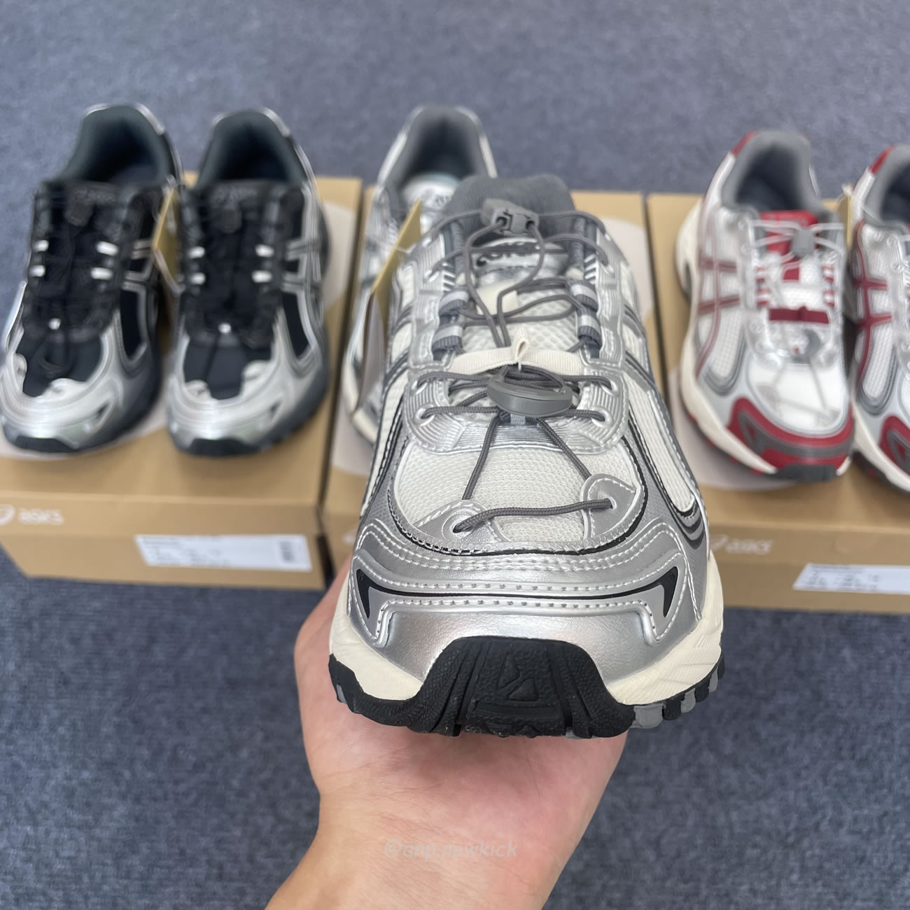 Asics Gel Kahana Tr V4 Carbon Black Silver White Cream Cranberry (11) - www.newkick.org