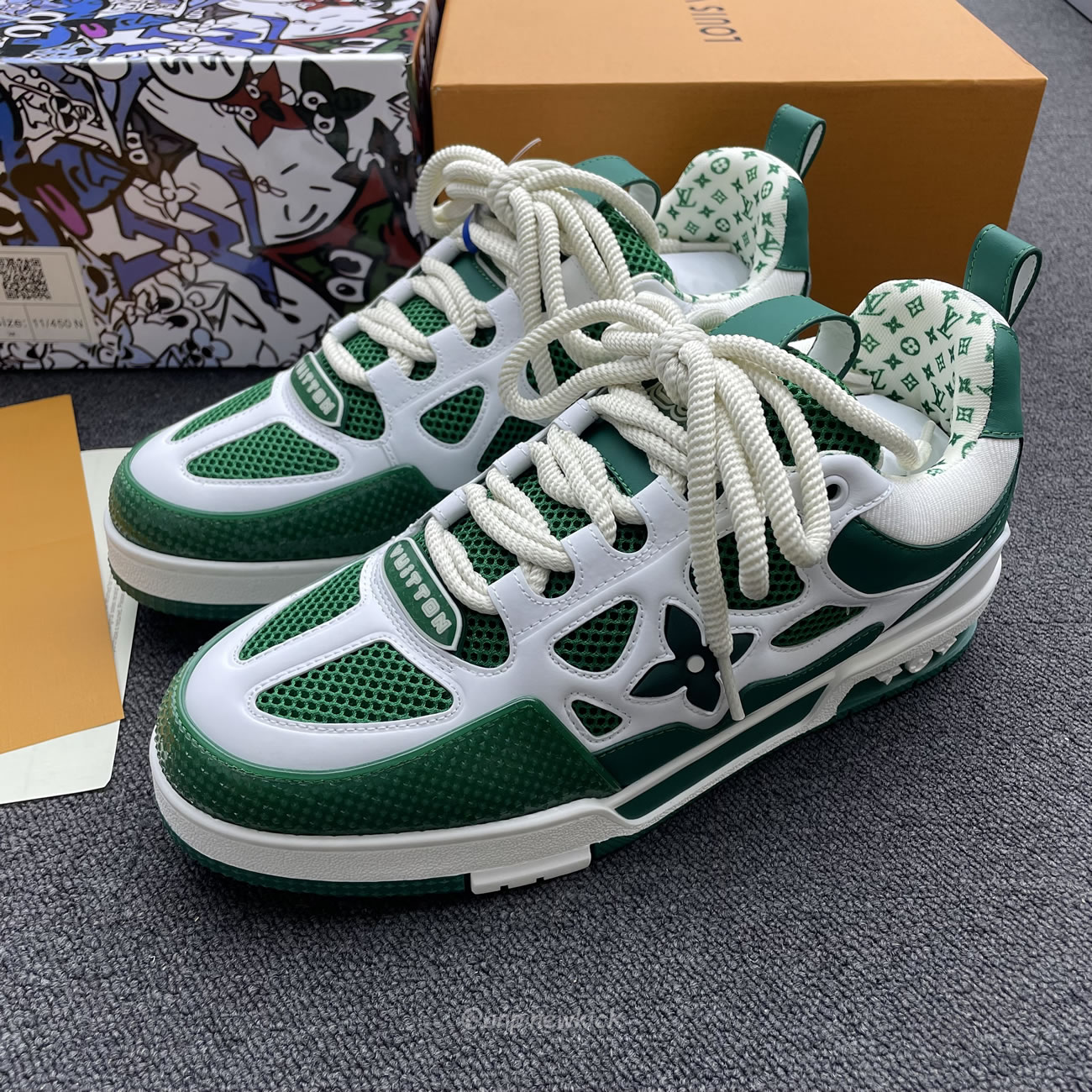 Louis Vuitton Lv Skate Sneaker Green White 1ac520 (10) - www.newkick.org Louis Vuitton Lv Skate Sneaker Green White 1ac520 (10) - www.newkick.org